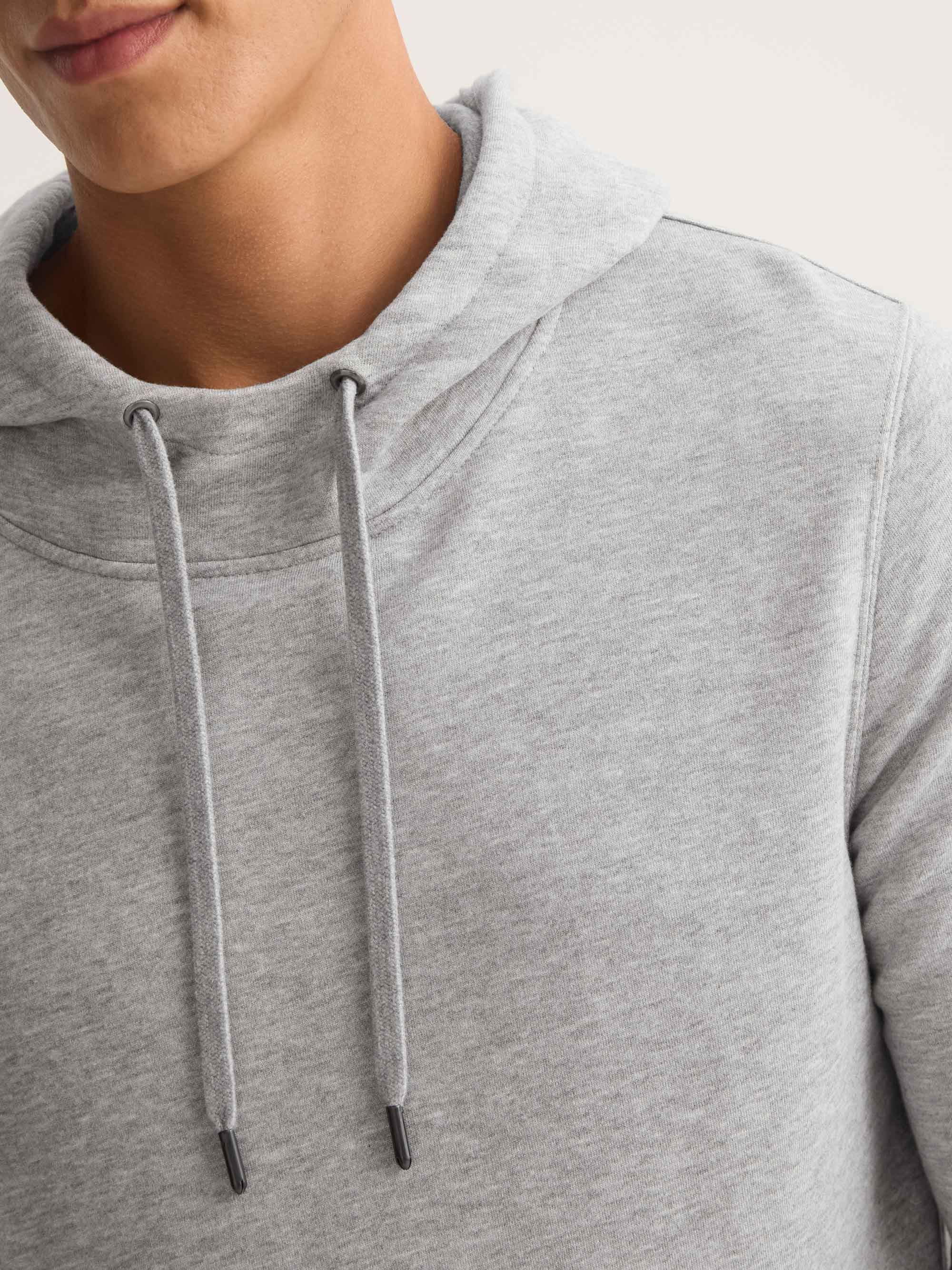 Men's Pullover Hoodie Quinn Cotton Modal Silver - Image 6