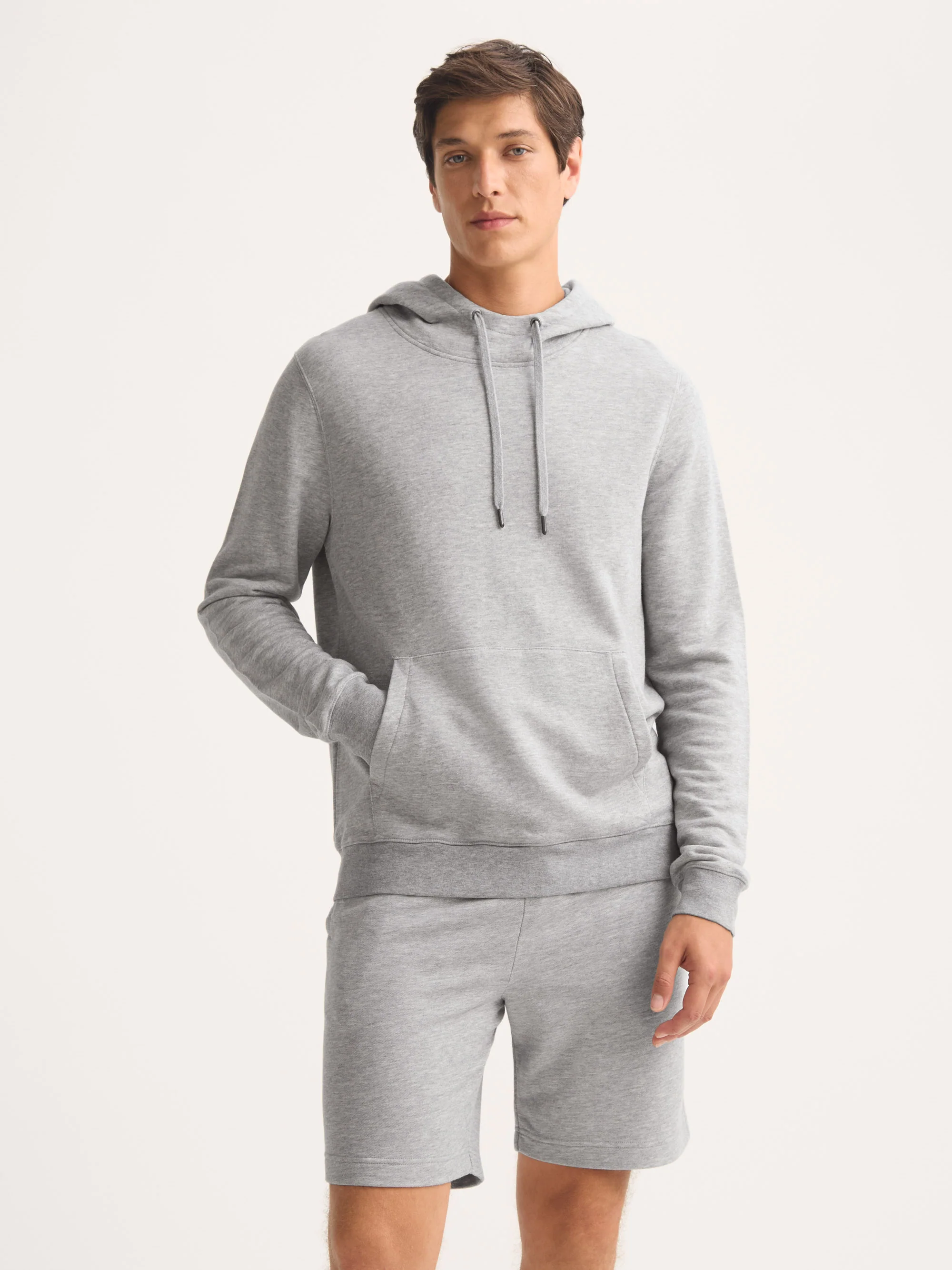 Men's Pullover Hoodie Quinn Cotton Modal Silver - Image 8