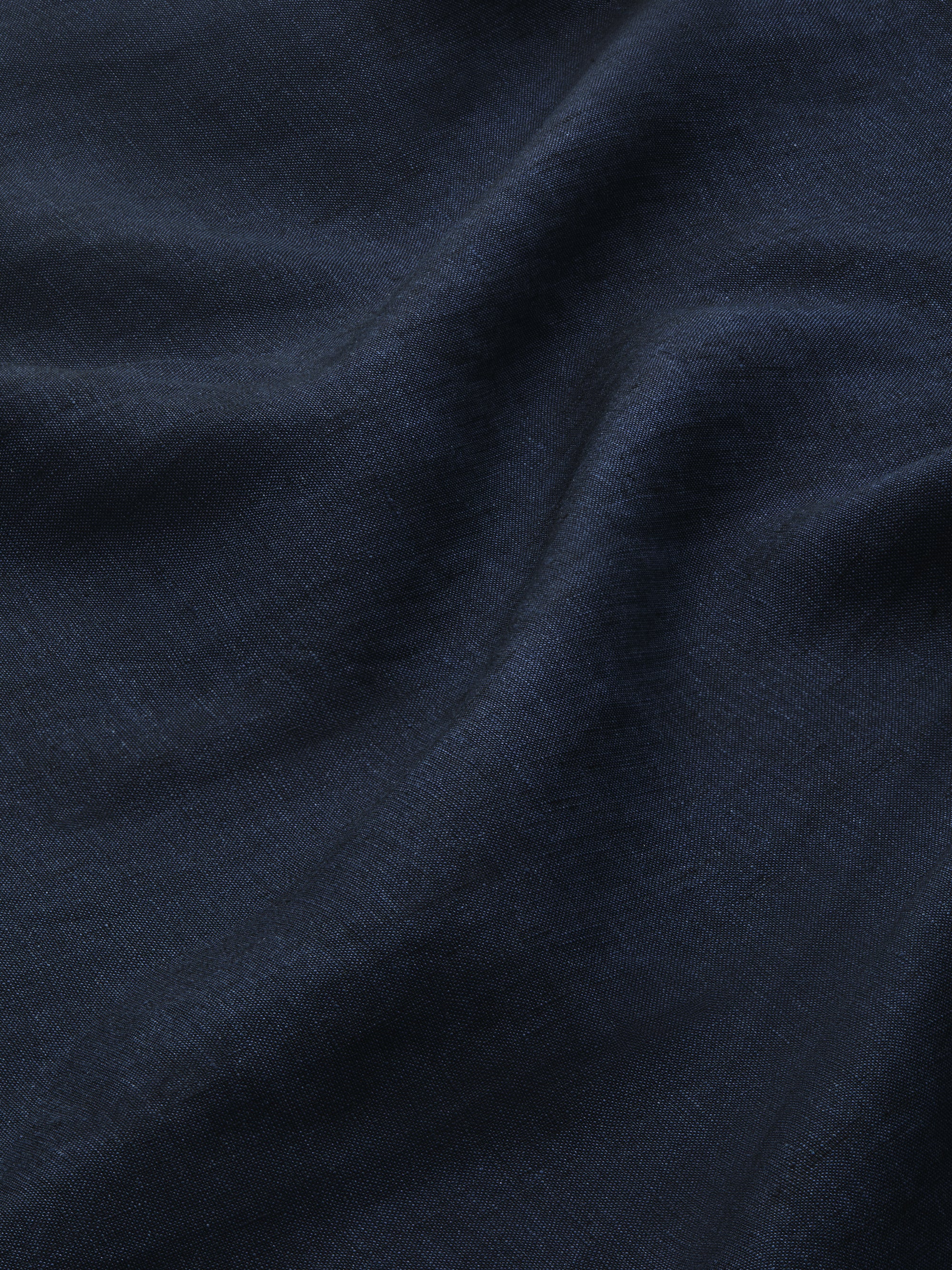 Men's Pullover Shirt Monaco Linen Navy Blue - Image 6