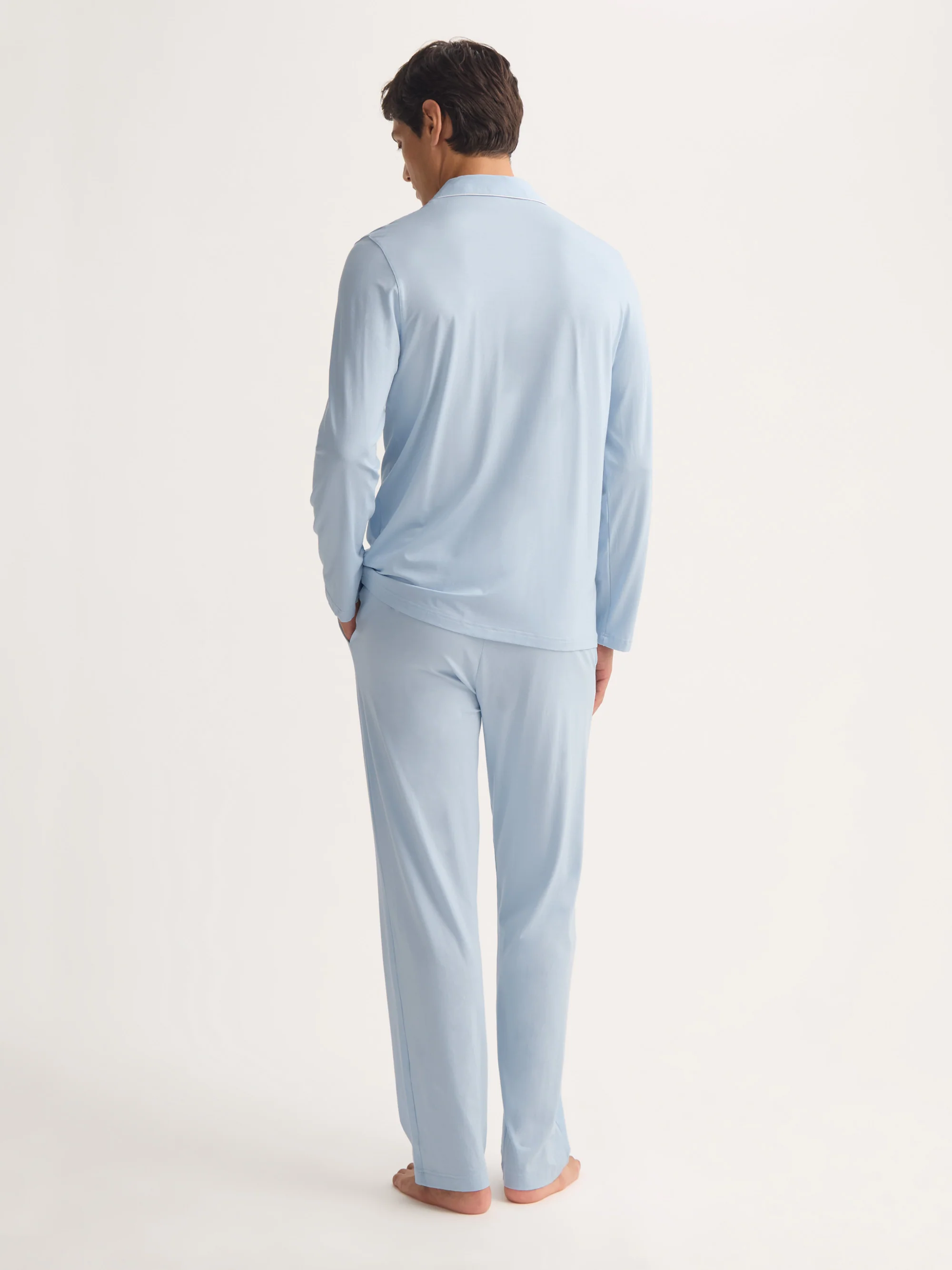Men's Pyjamas Basel Micro Modal Stretch Light Blue - Image 3