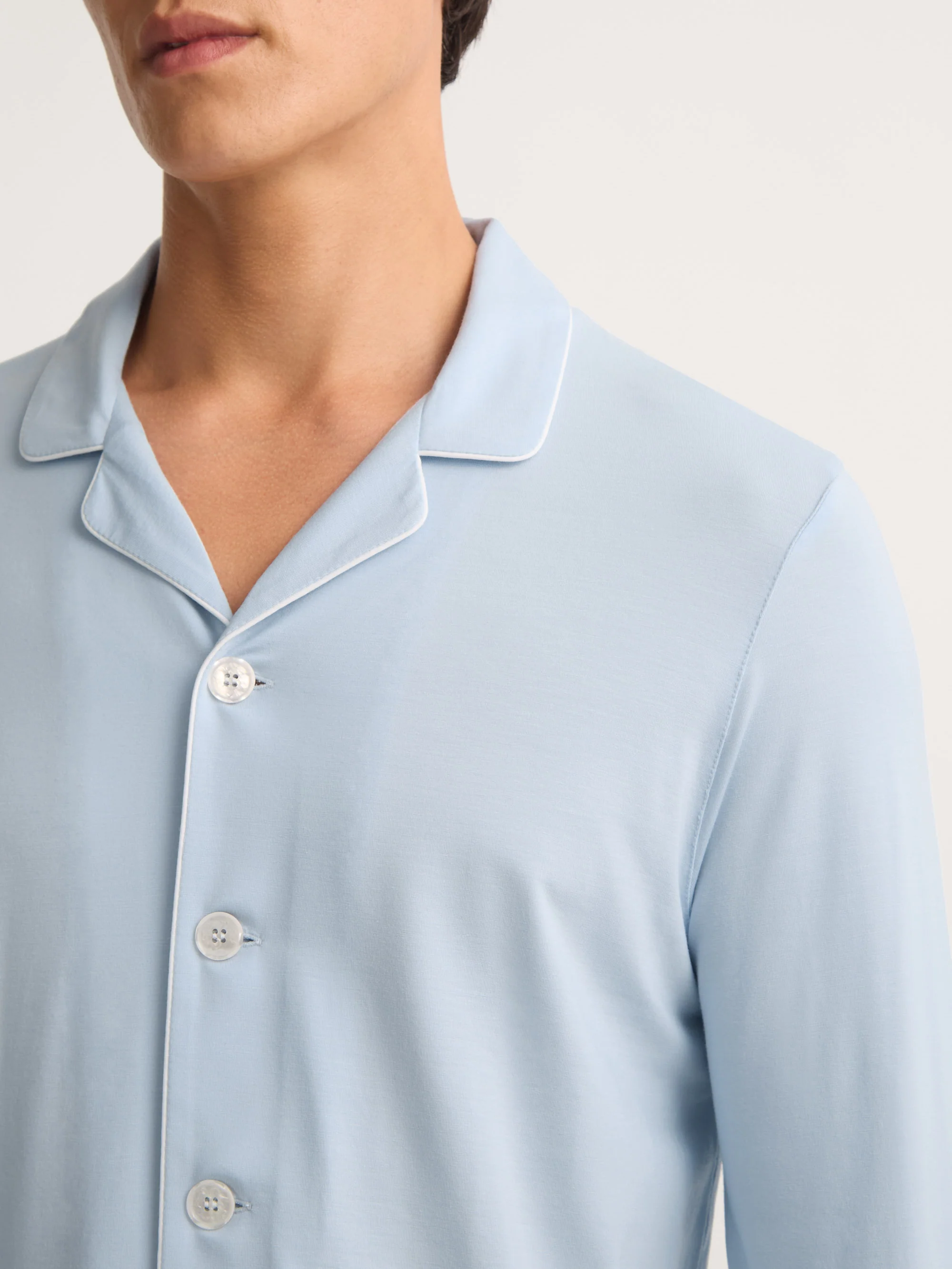 Men's Pyjamas Basel Micro Modal Stretch Light Blue - Image 5
