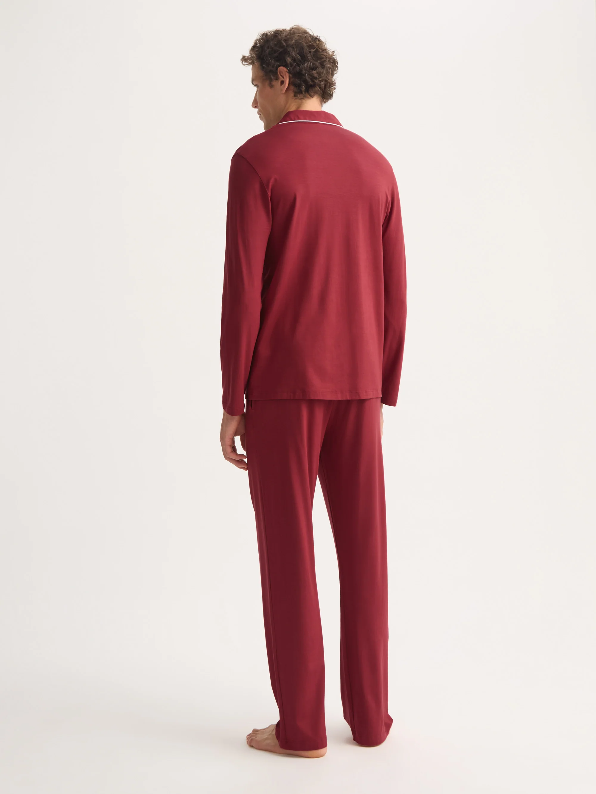 Men's Pyjamas Basel Micro Modal Stretch Rustic Red - Image 3