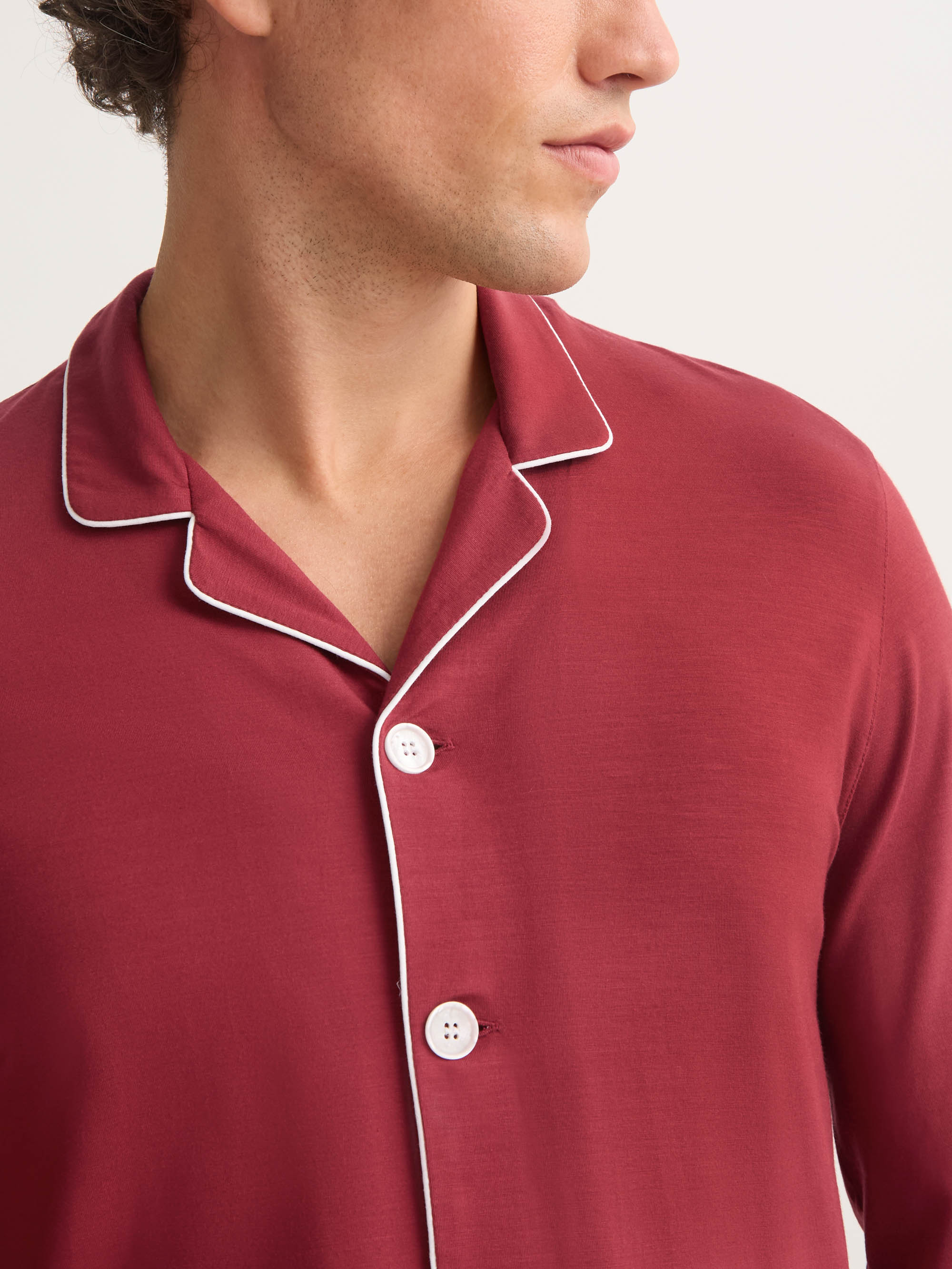 Men's Pyjamas Basel Micro Modal Stretch Rustic Red - Image 5