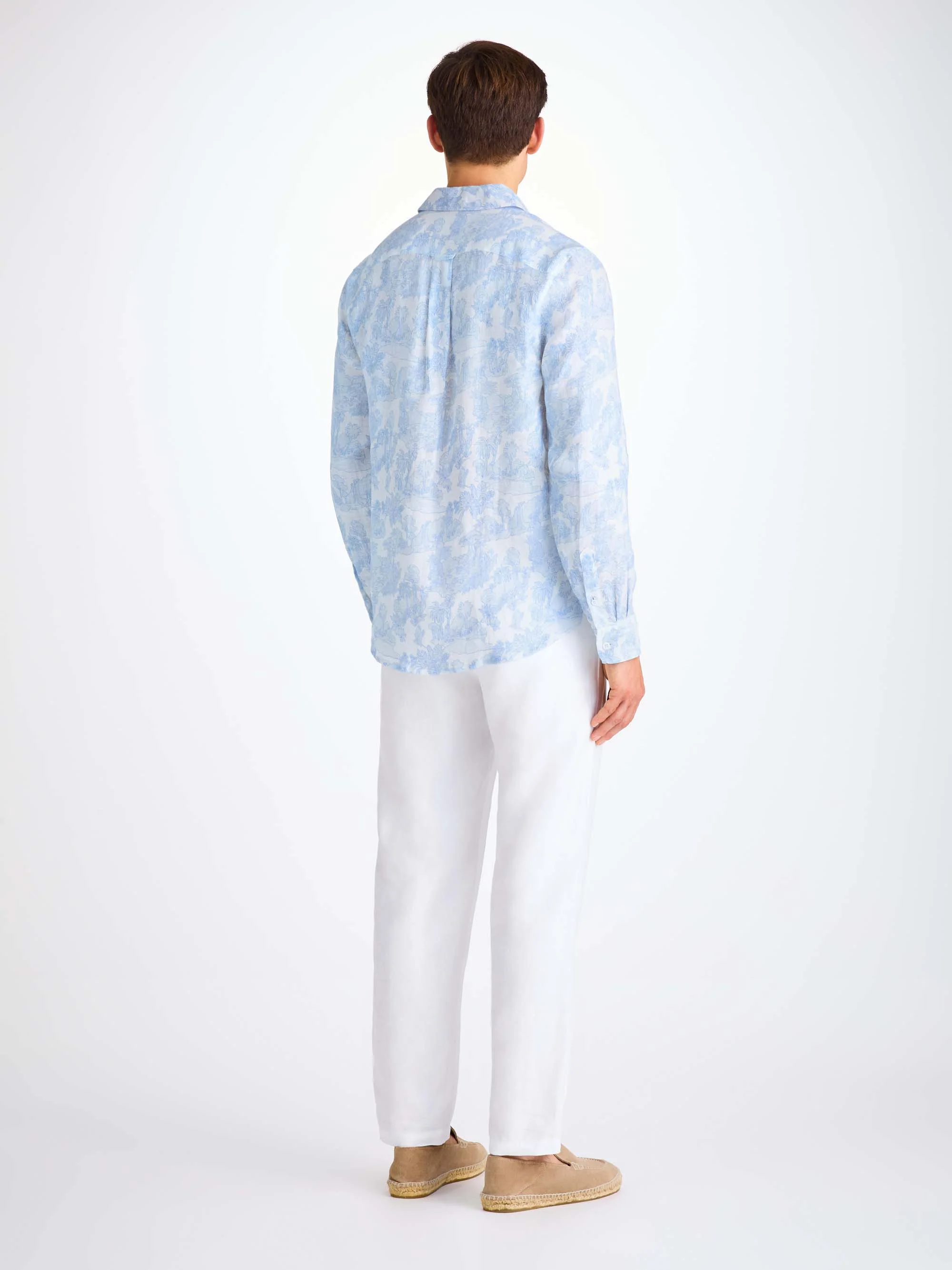 Men's Shirt Milan 26 Linen White - Image 4