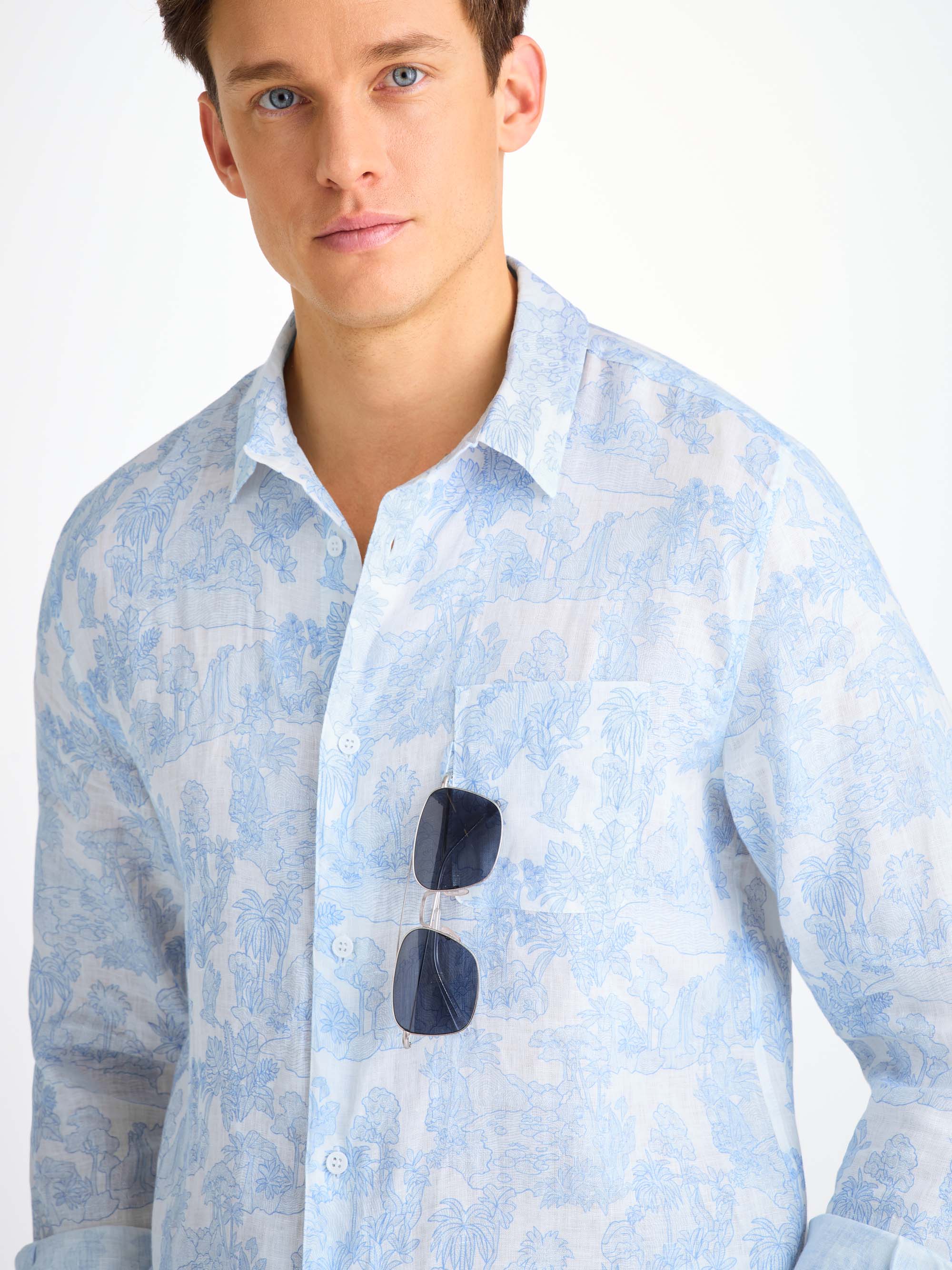 Men's Shirt Milan 26 Linen White - Image 5