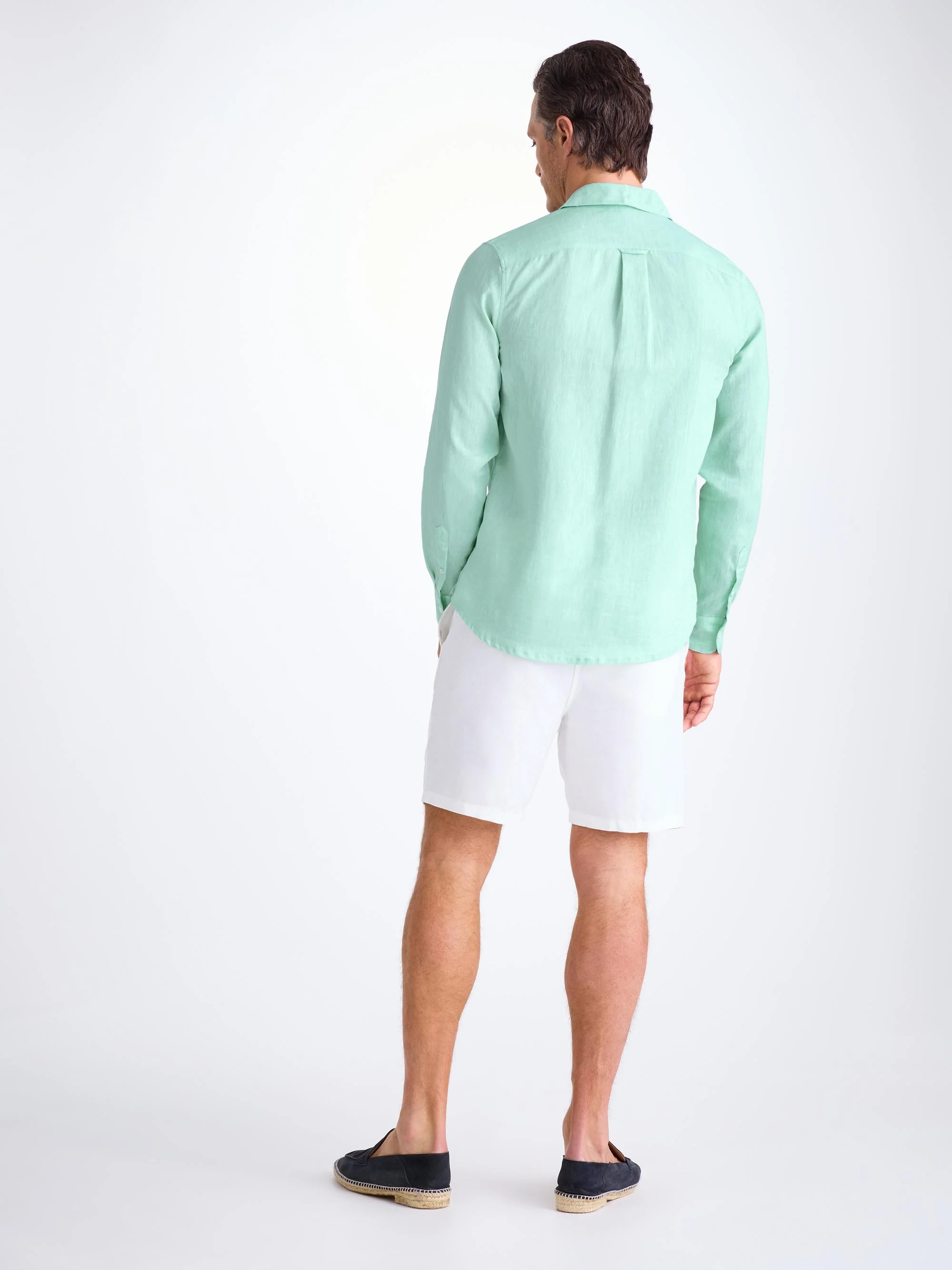 Men's Shirt Monaco Linen Mint Green - Image 4