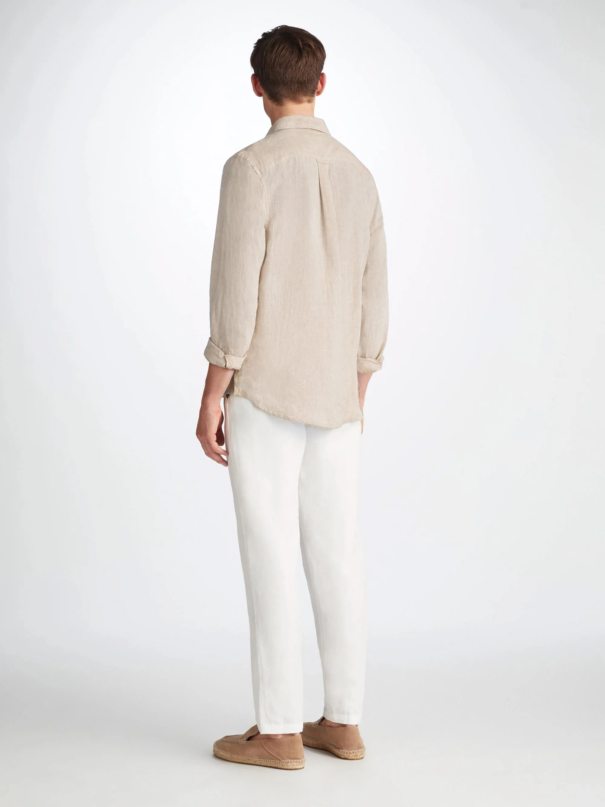 Men's Shirt Monaco Linen Sand - Image 4