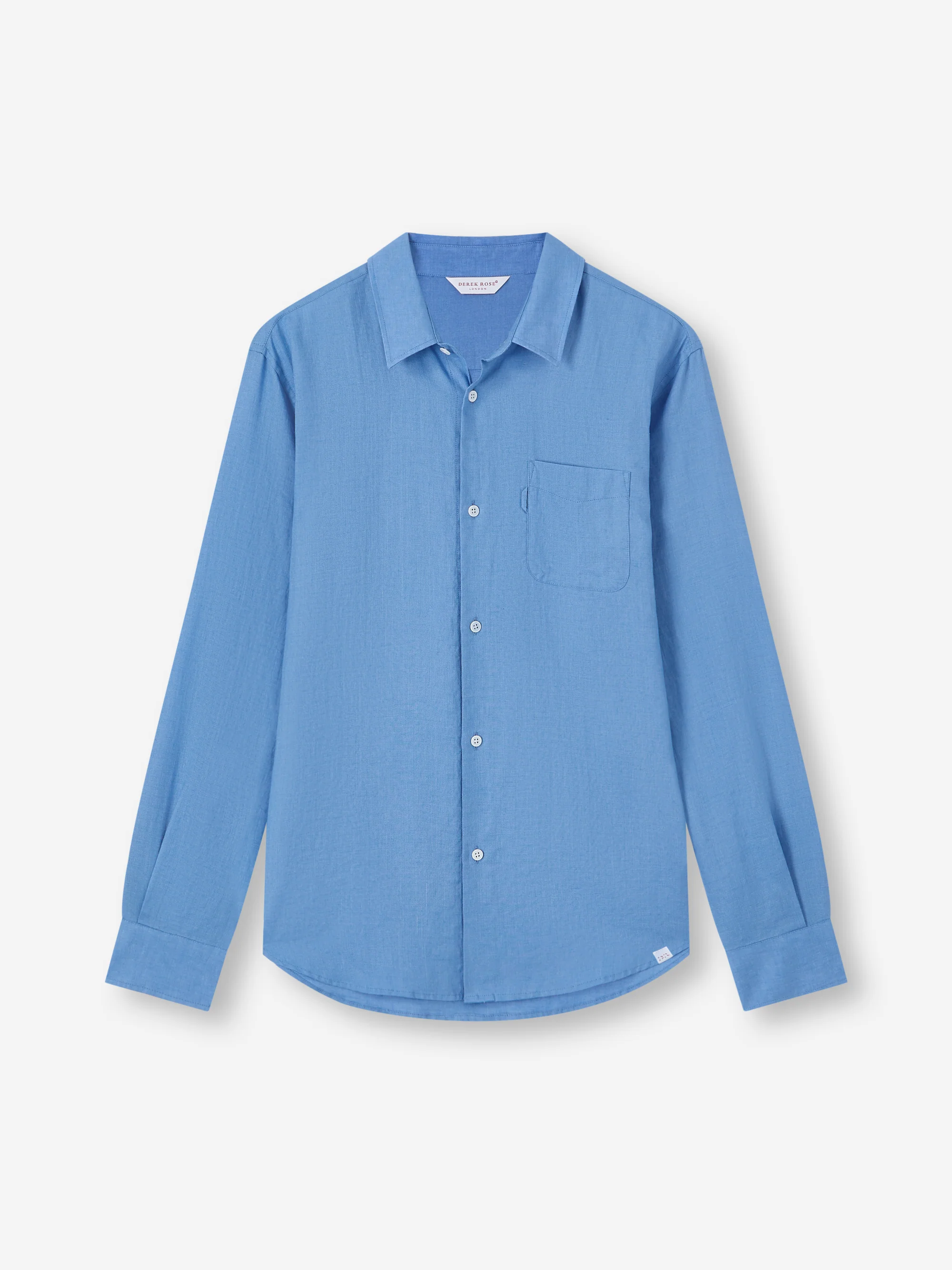 Men's Shirt Monaco Linen Santorini Blue - Image 5