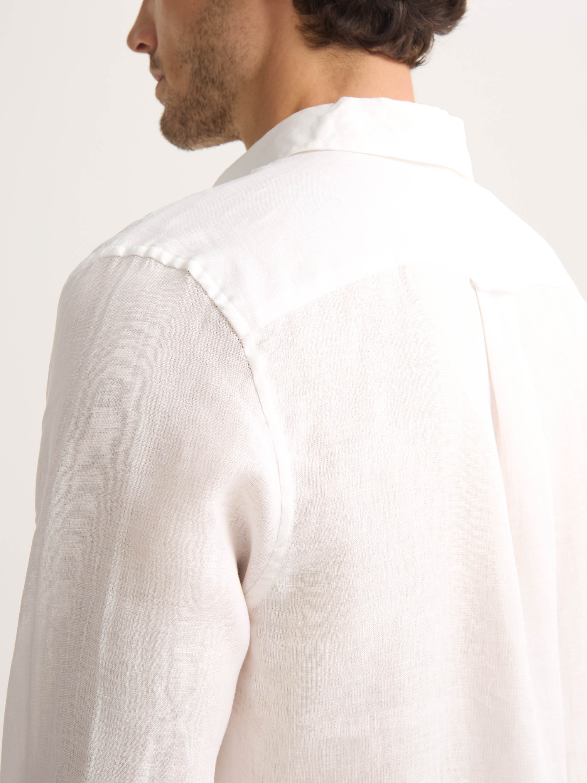 Men's Shirt Monaco Linen White - Image 6