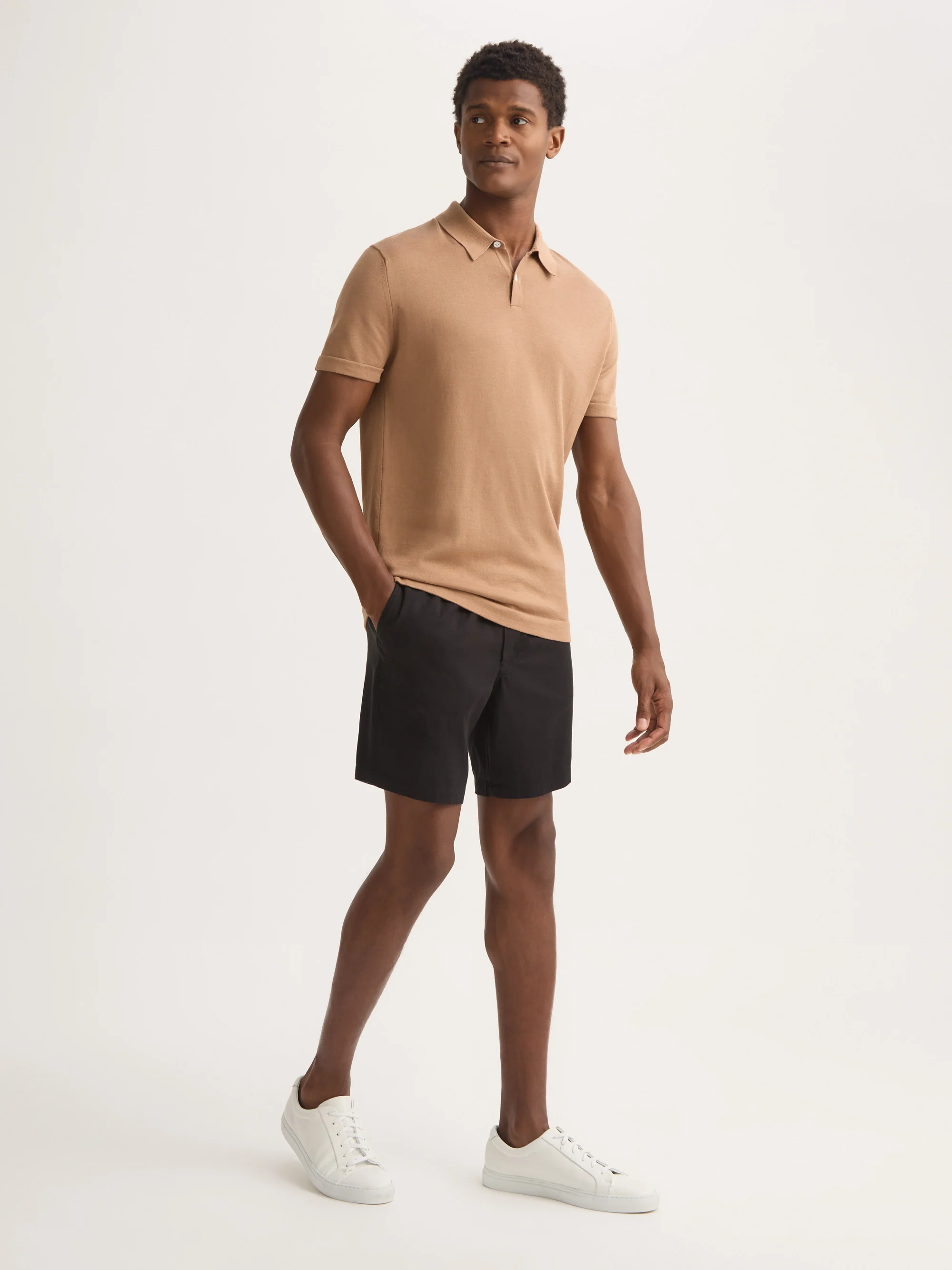 Men's Shorts Harris Lyocell Cotton Black - Image 3
