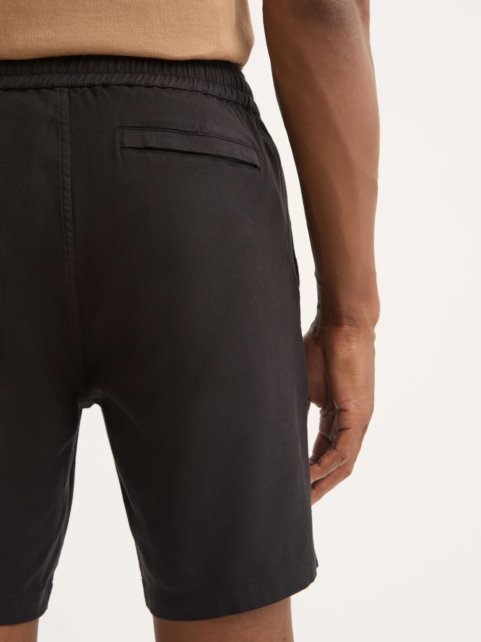 Men's Shorts Harris Lyocell Cotton Black - Image 6