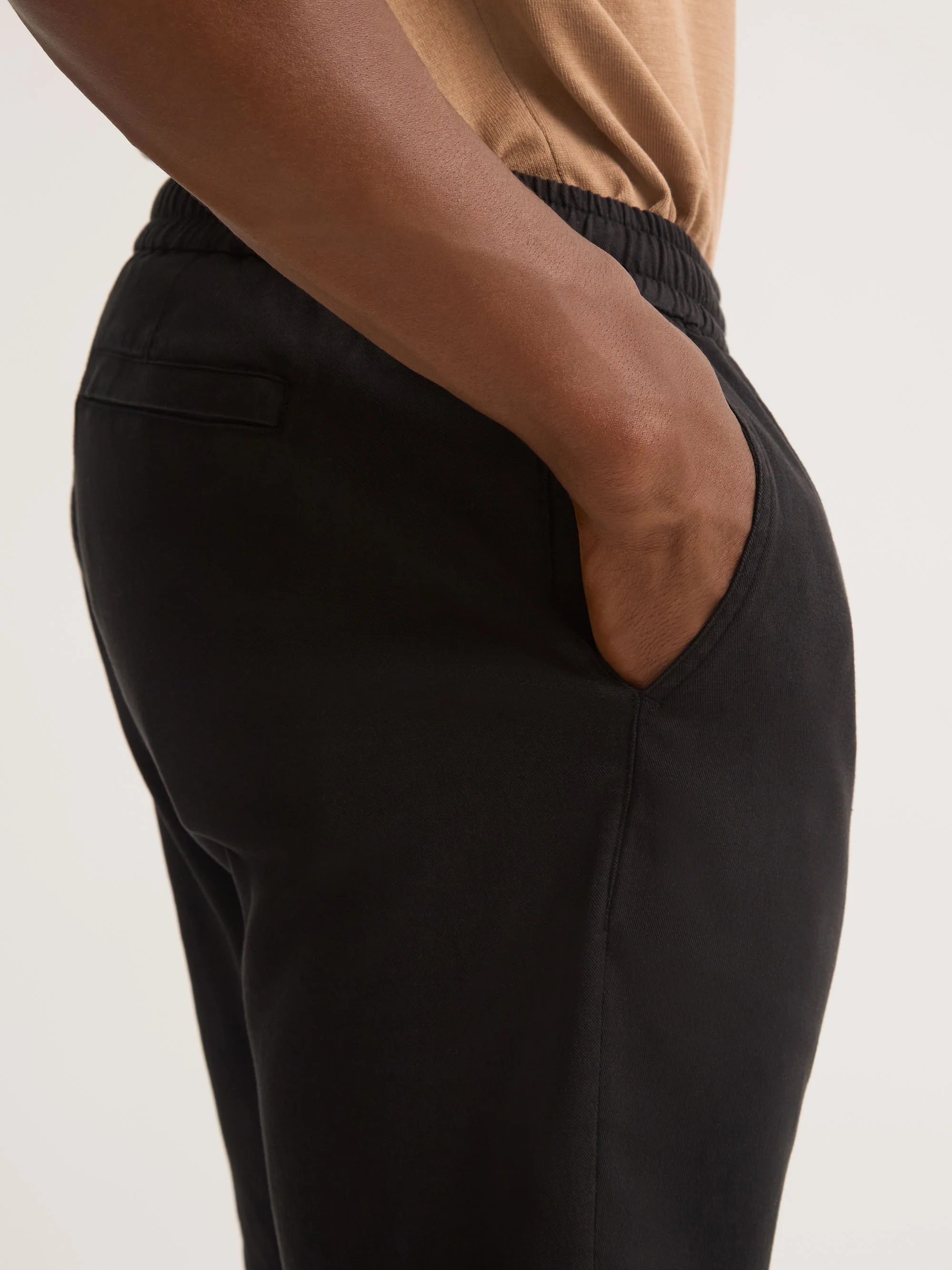 Men's Shorts Harris Lyocell Cotton Black - Image 7