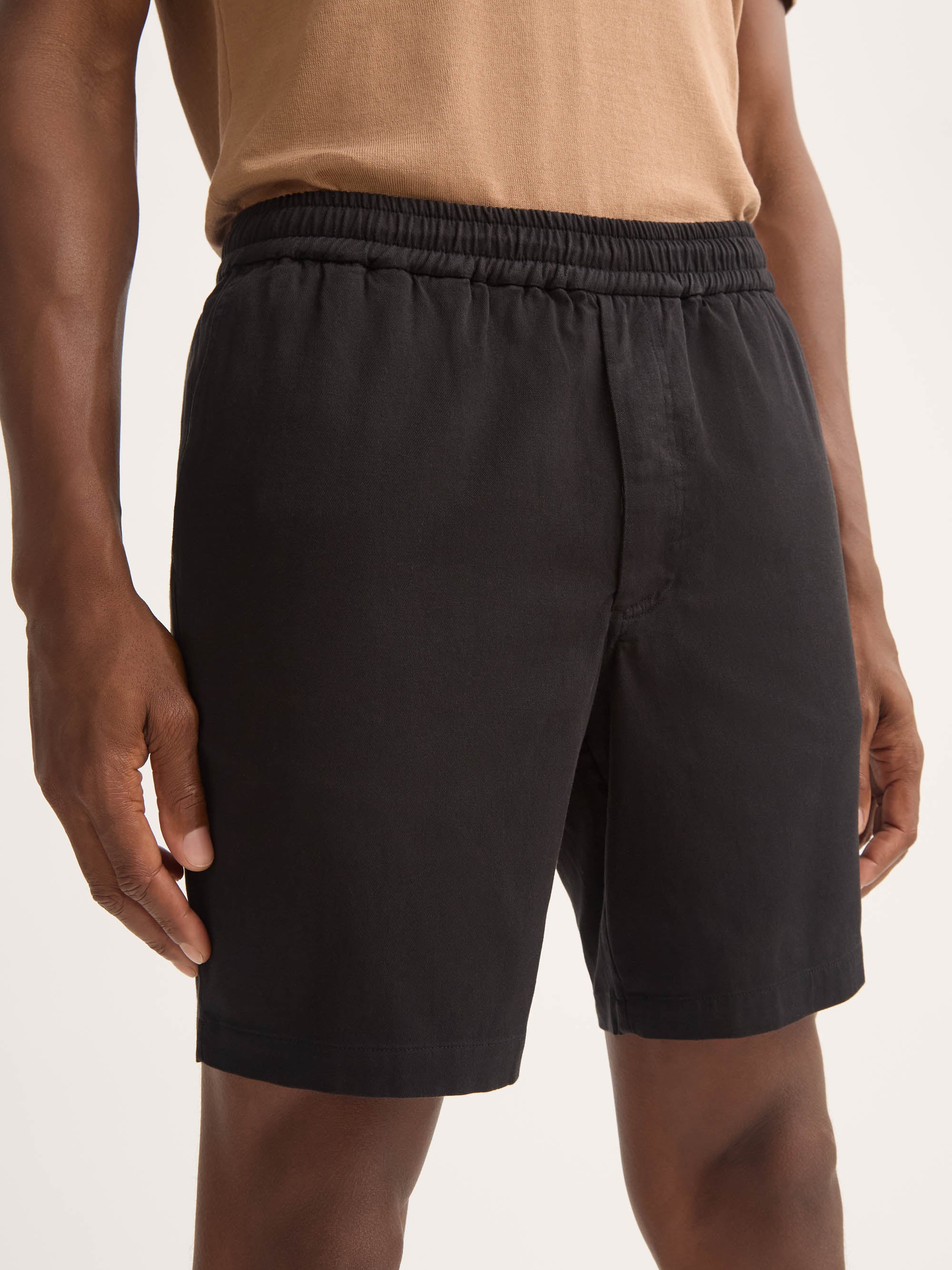 Men's Shorts Harris Lyocell Cotton Black - Image 8
