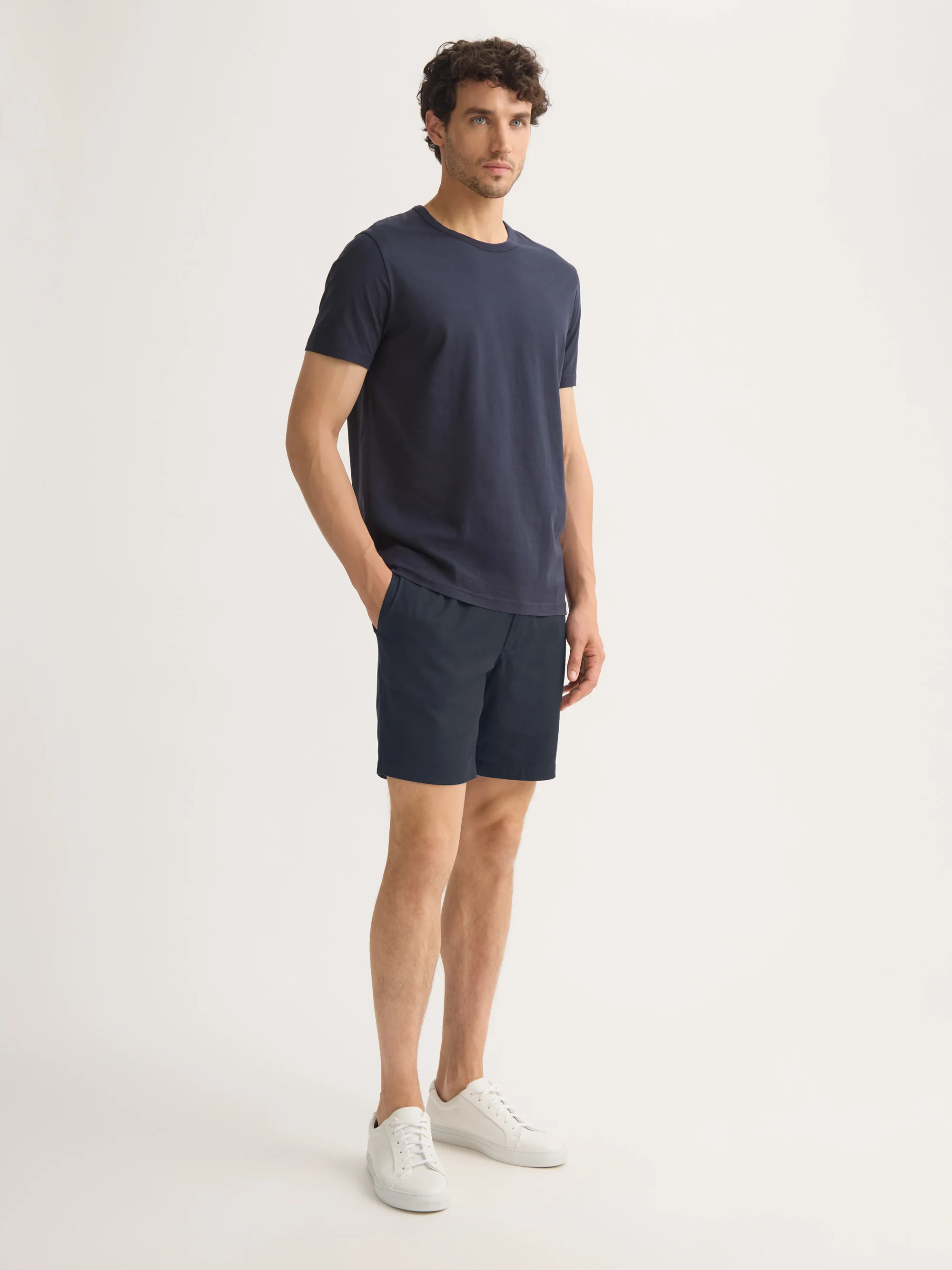 Men's Shorts Harris Lyocell Cotton Navy - Image 3
