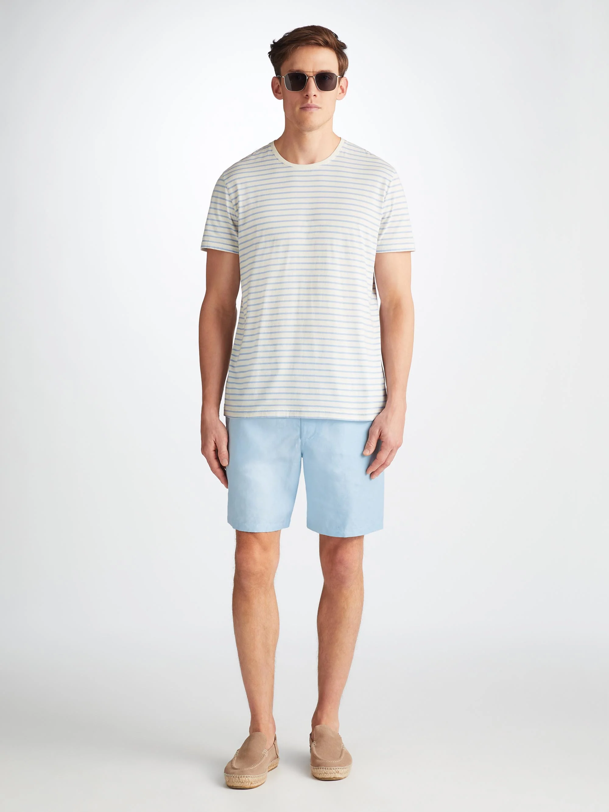 Men's Shorts Sydney Linen Blue - Image 3