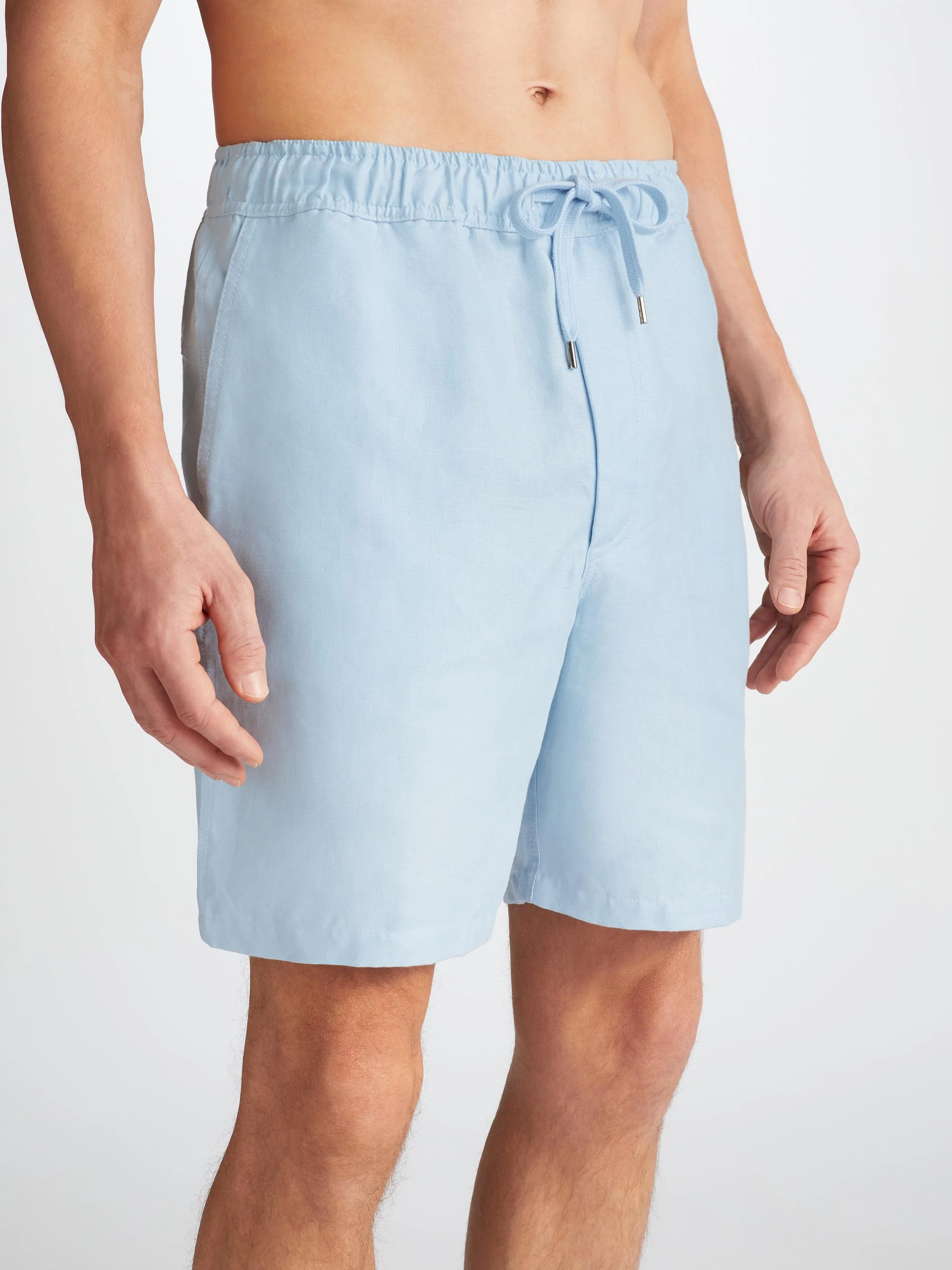 Men's Shorts Sydney Linen Blue - Image 5