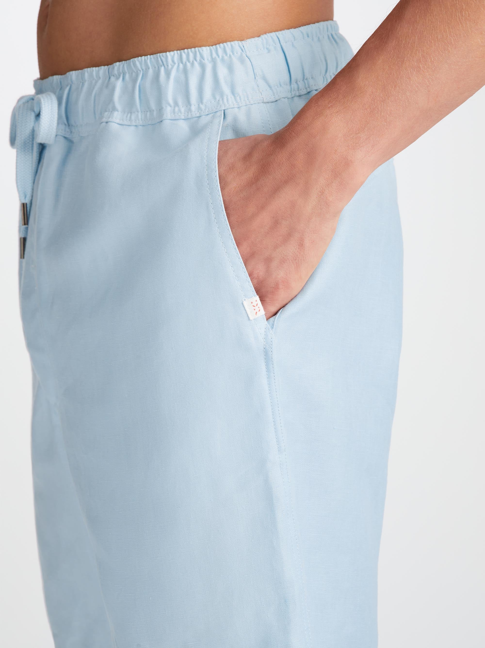 Men's Shorts Sydney Linen Blue - Image 6