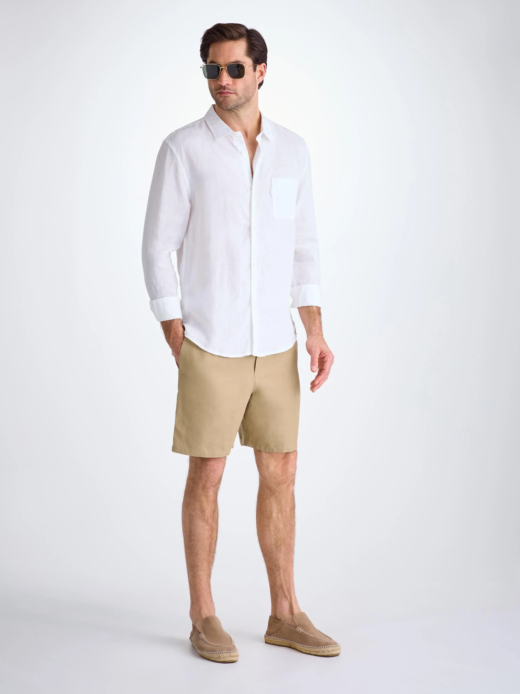 Men's Shorts Sydney Linen Camel - Image 3