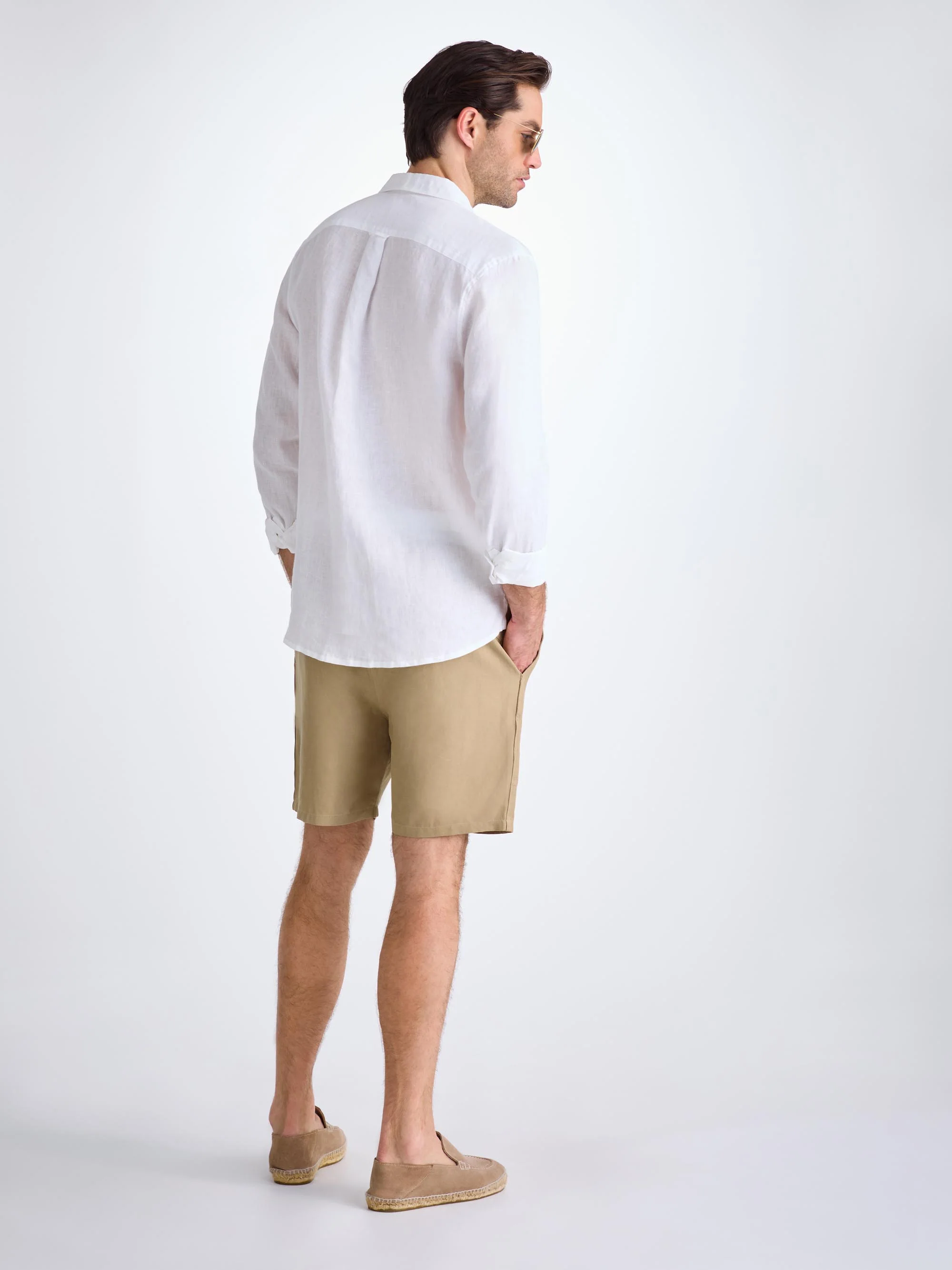 Men's Shorts Sydney Linen Camel - Image 4