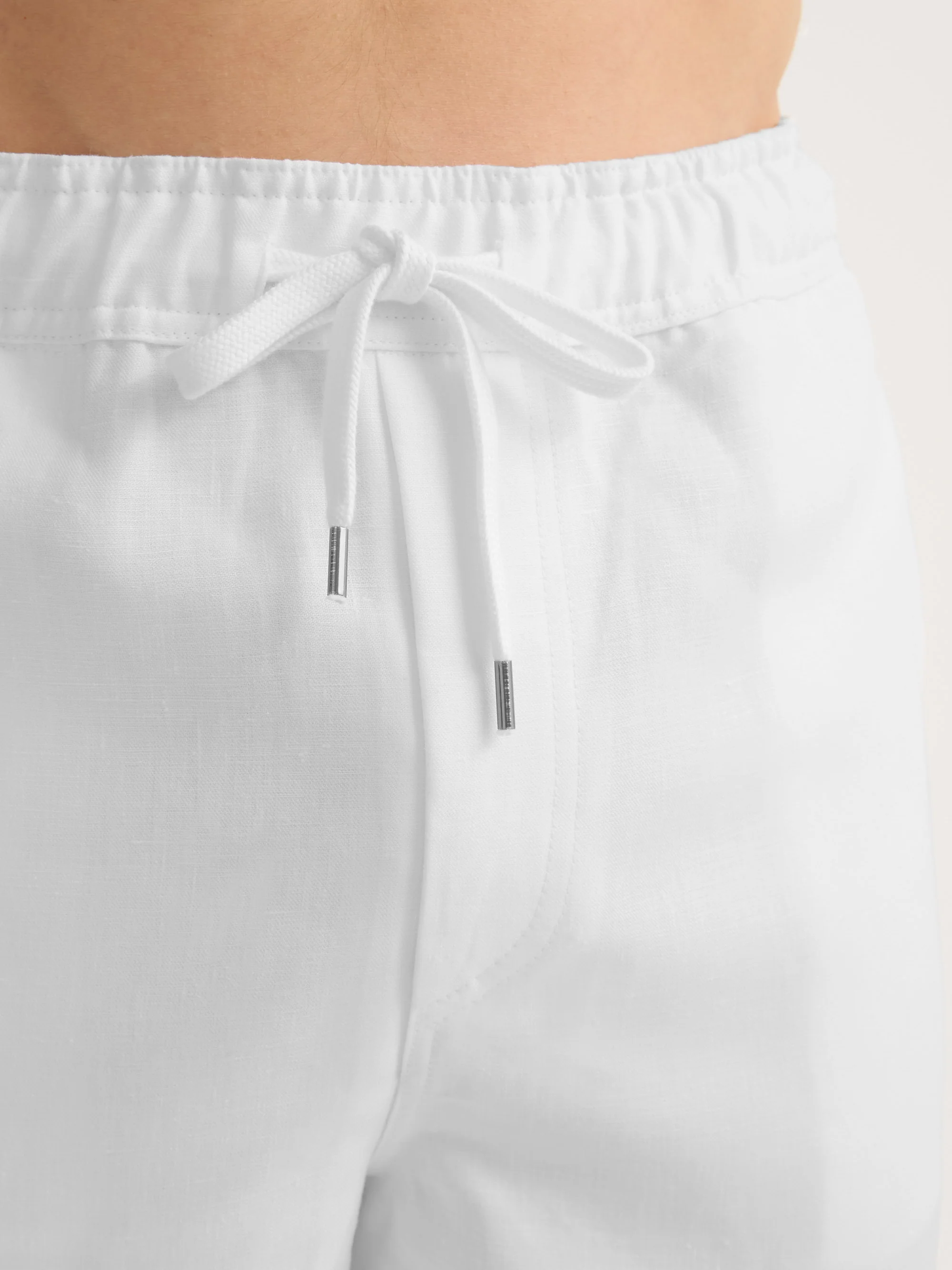 Men's Shorts Sydney Linen White - Image 5