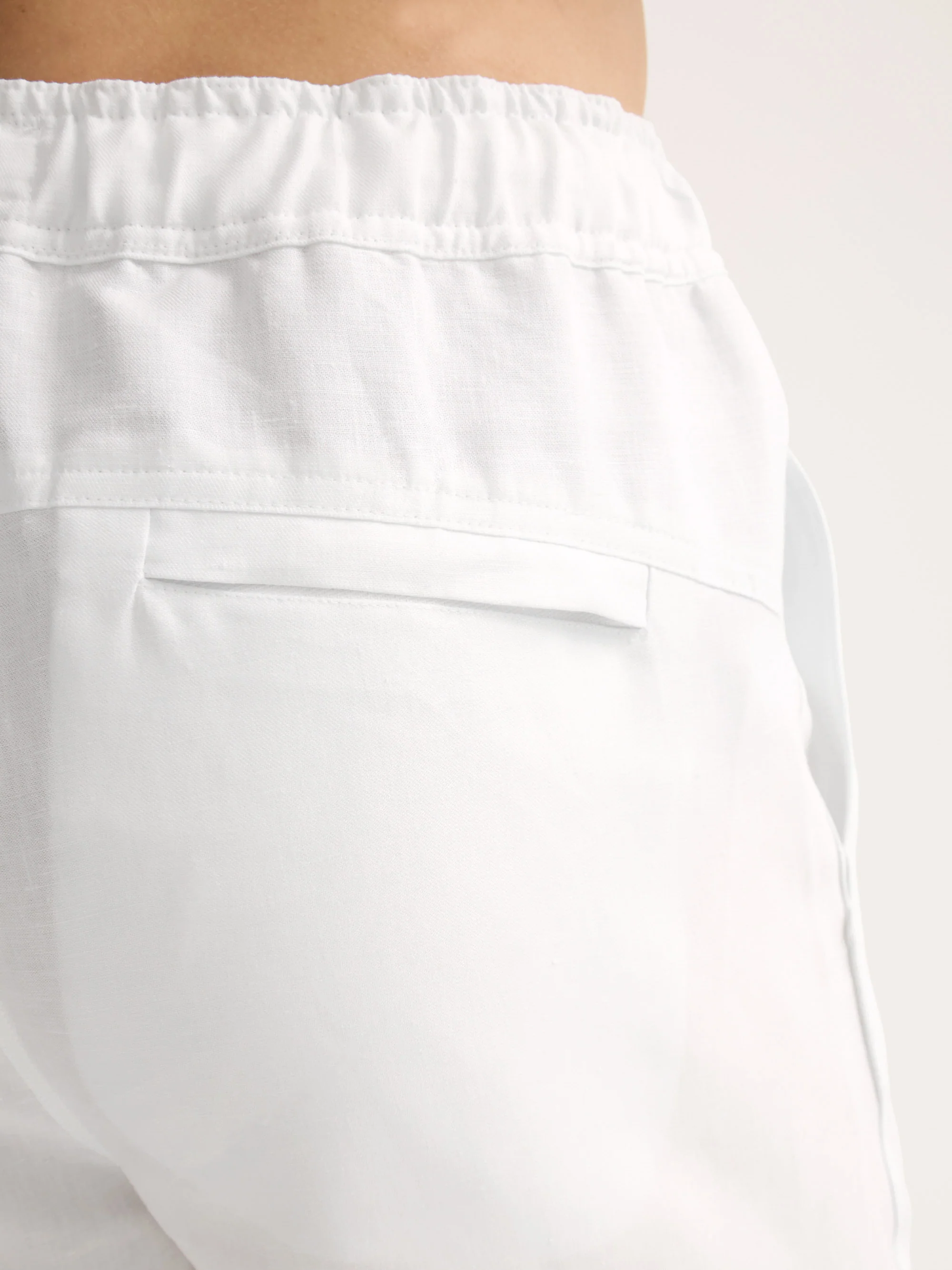 Men's Shorts Sydney Linen White - Image 7