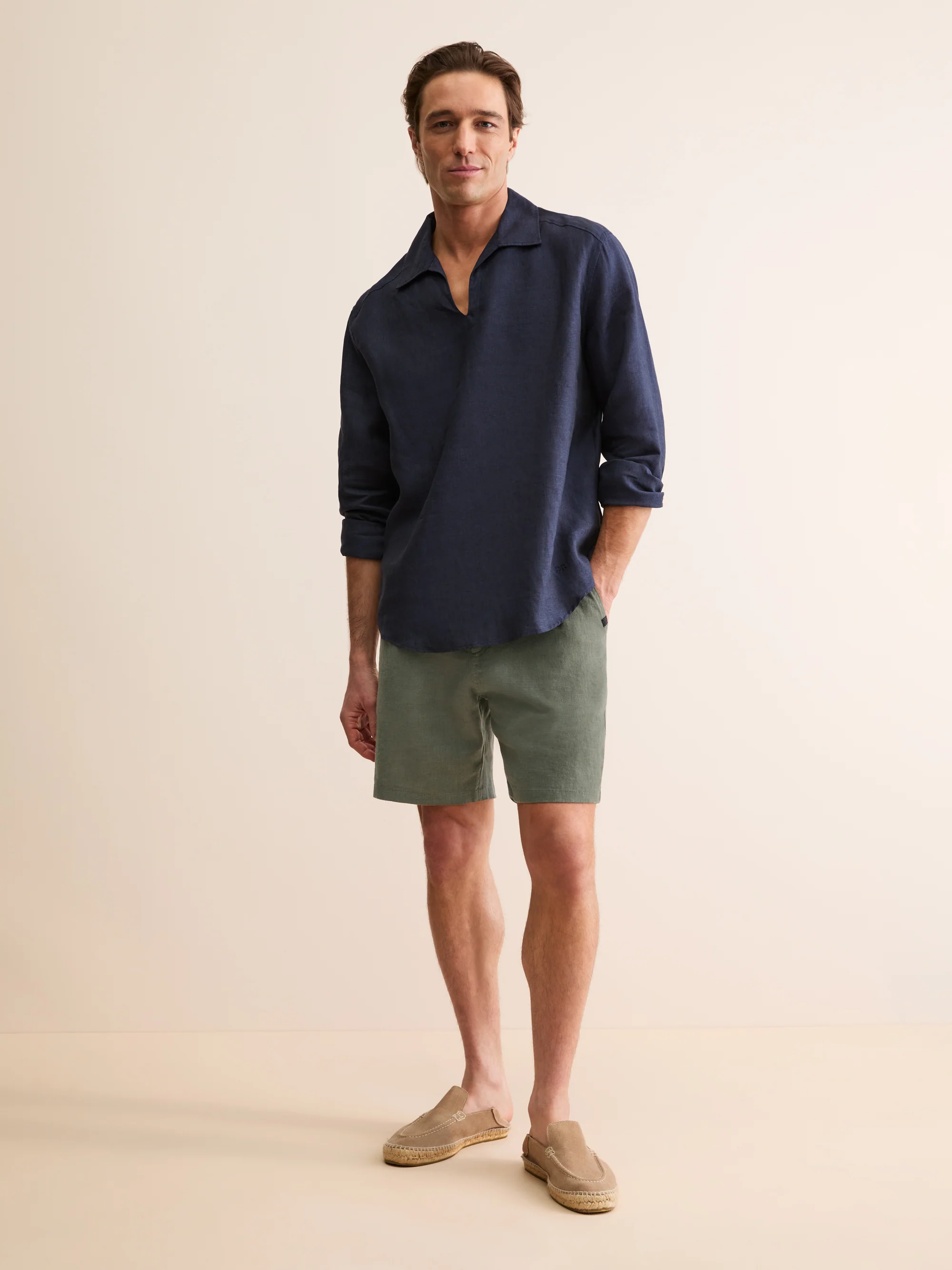 Men's Shorts Vienna Linen Khaki - Image 2