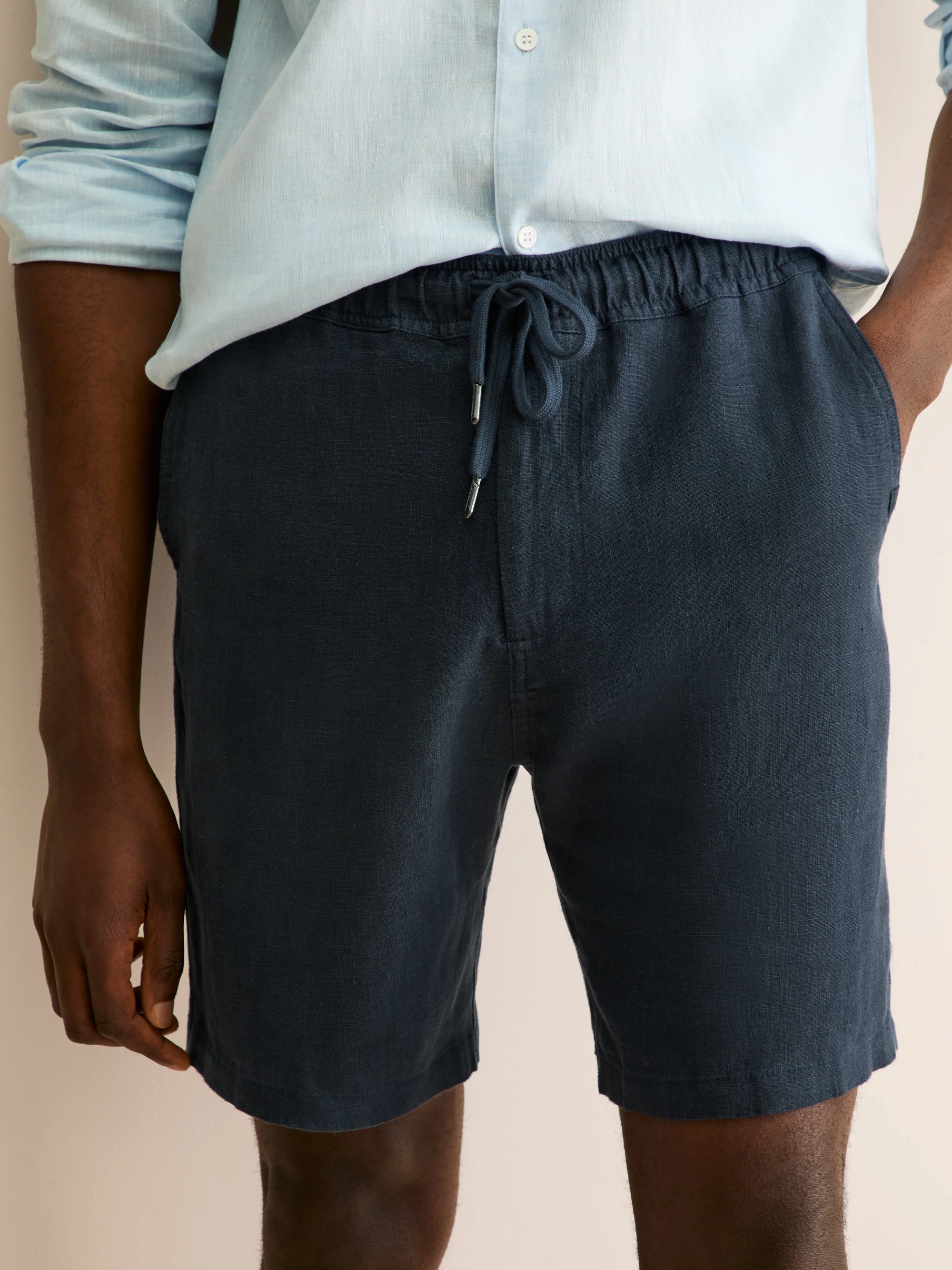 Men's Shorts Vienna Linen Navy - Image 4