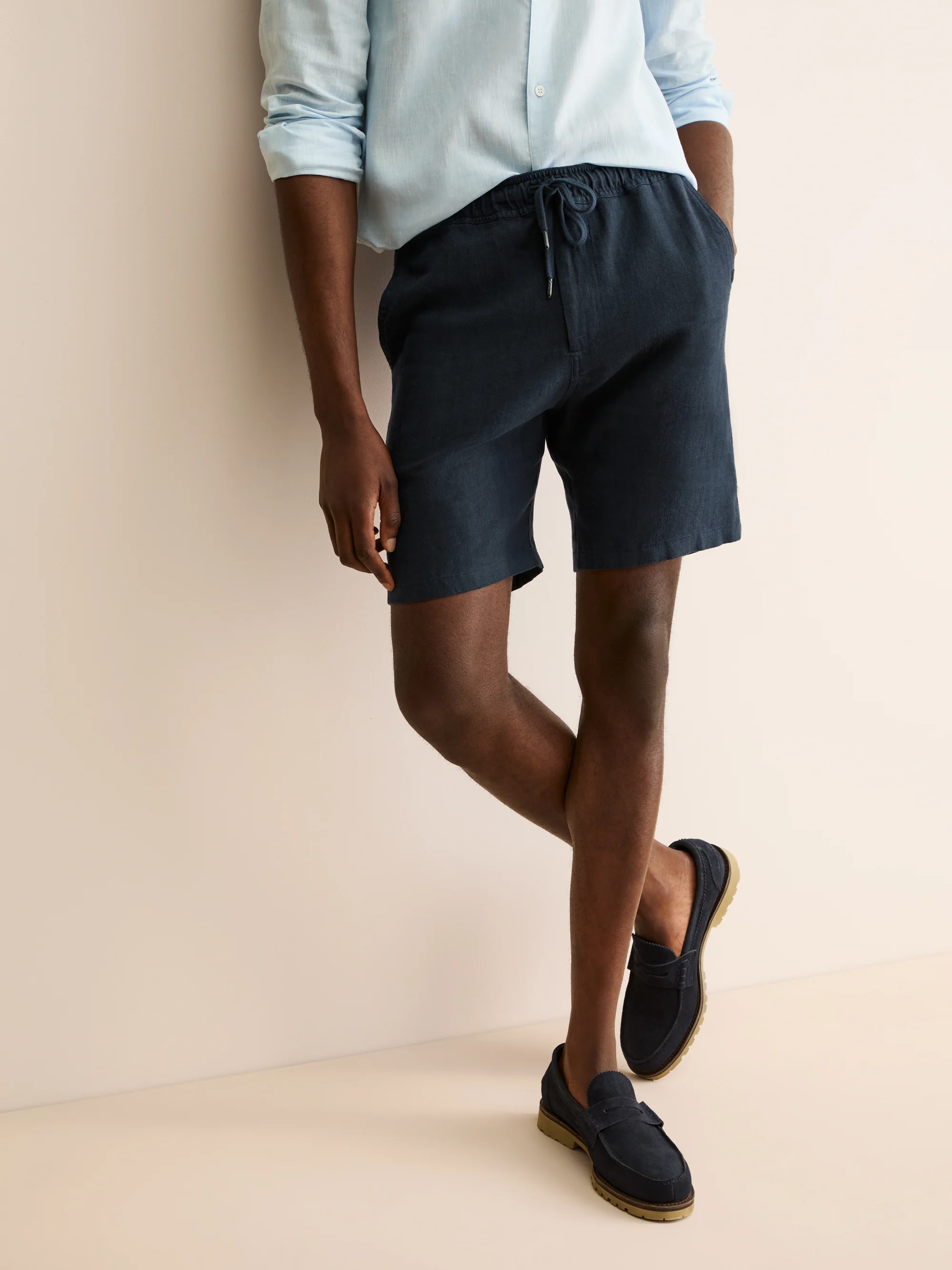 Men's Shorts Vienna Linen Navy - Image 6