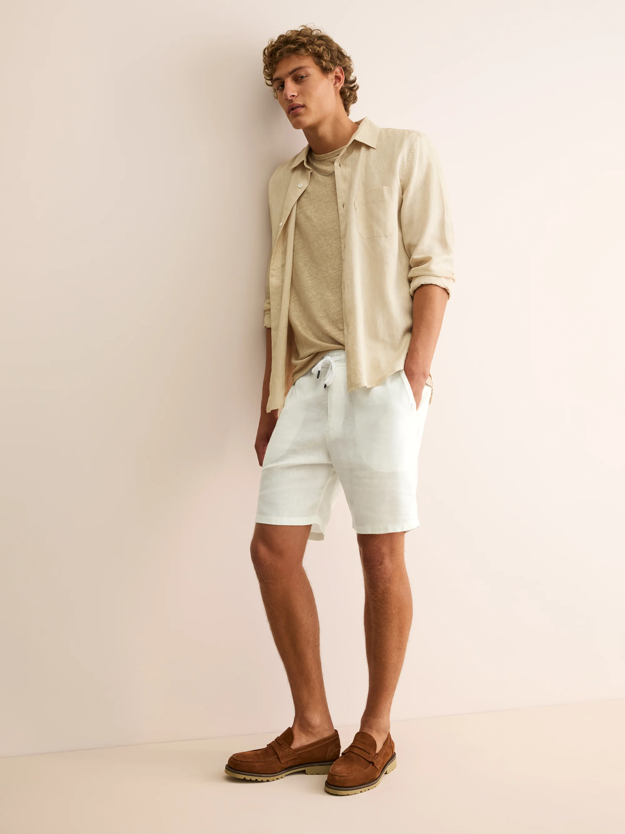Men's Shorts Vienna Linen Off-White - Image 2