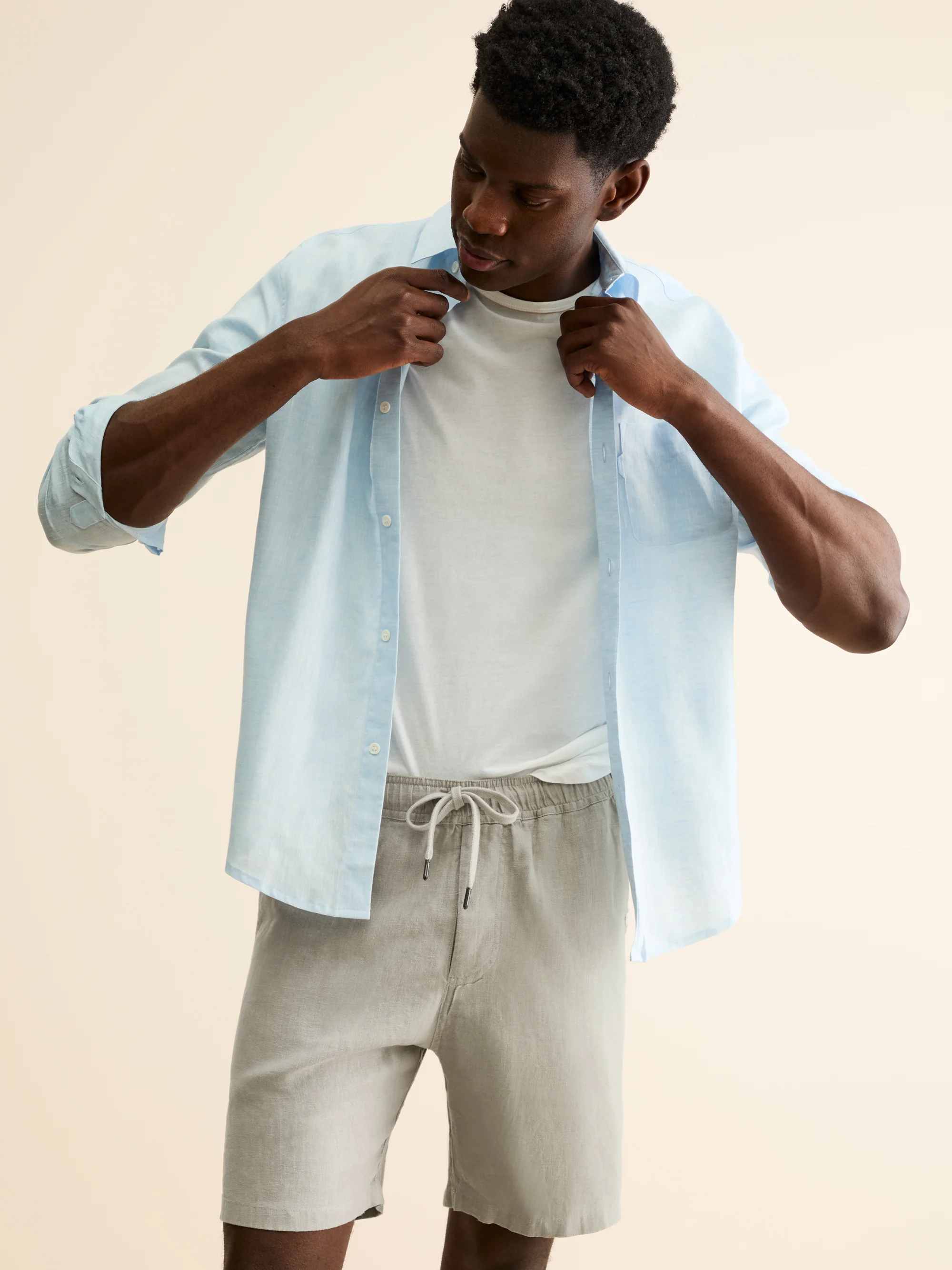 Men's Shorts Vienna Linen Sand Stone - Image 2