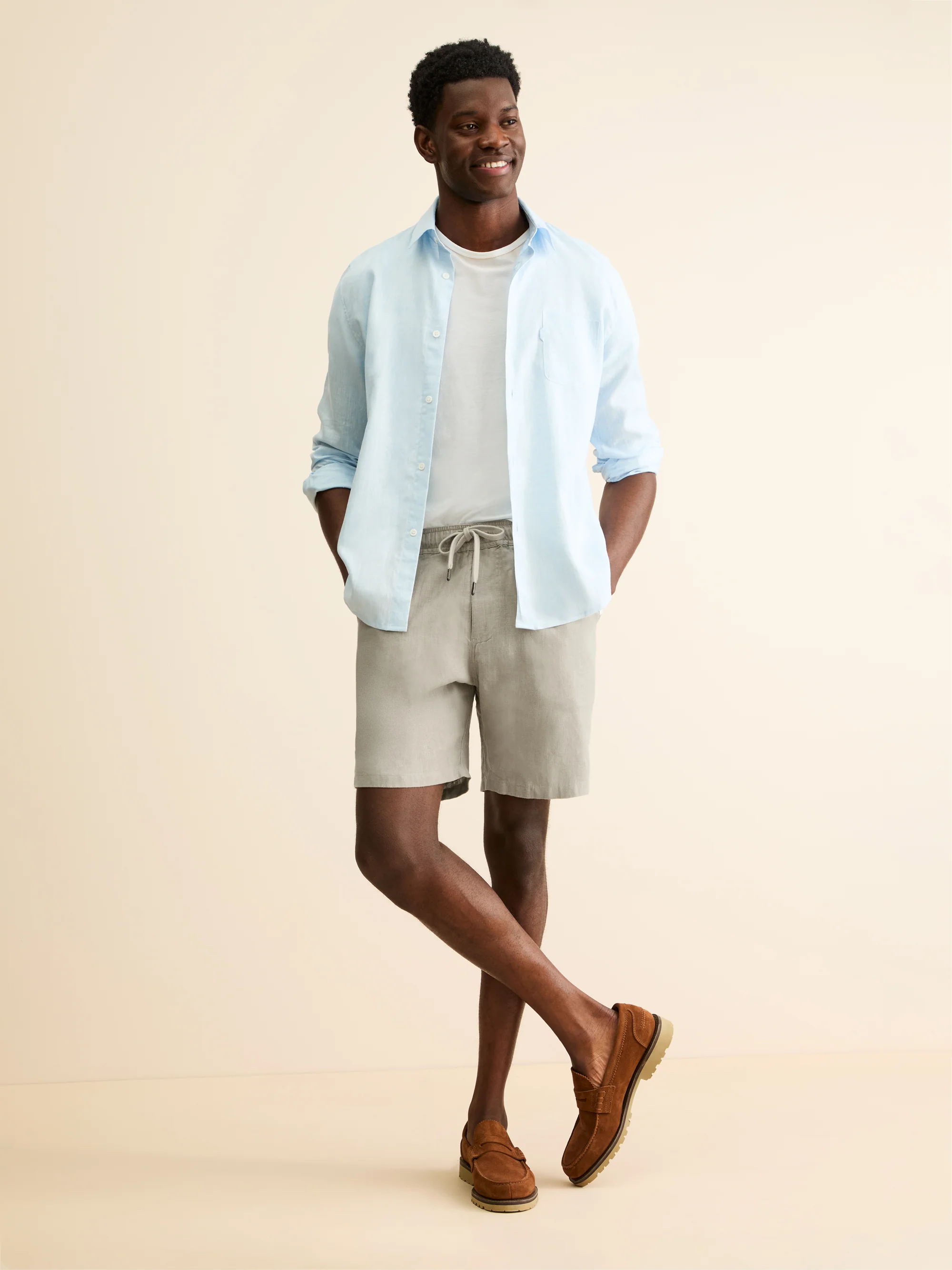 Men's Shorts Vienna Linen Sand Stone - Image 5