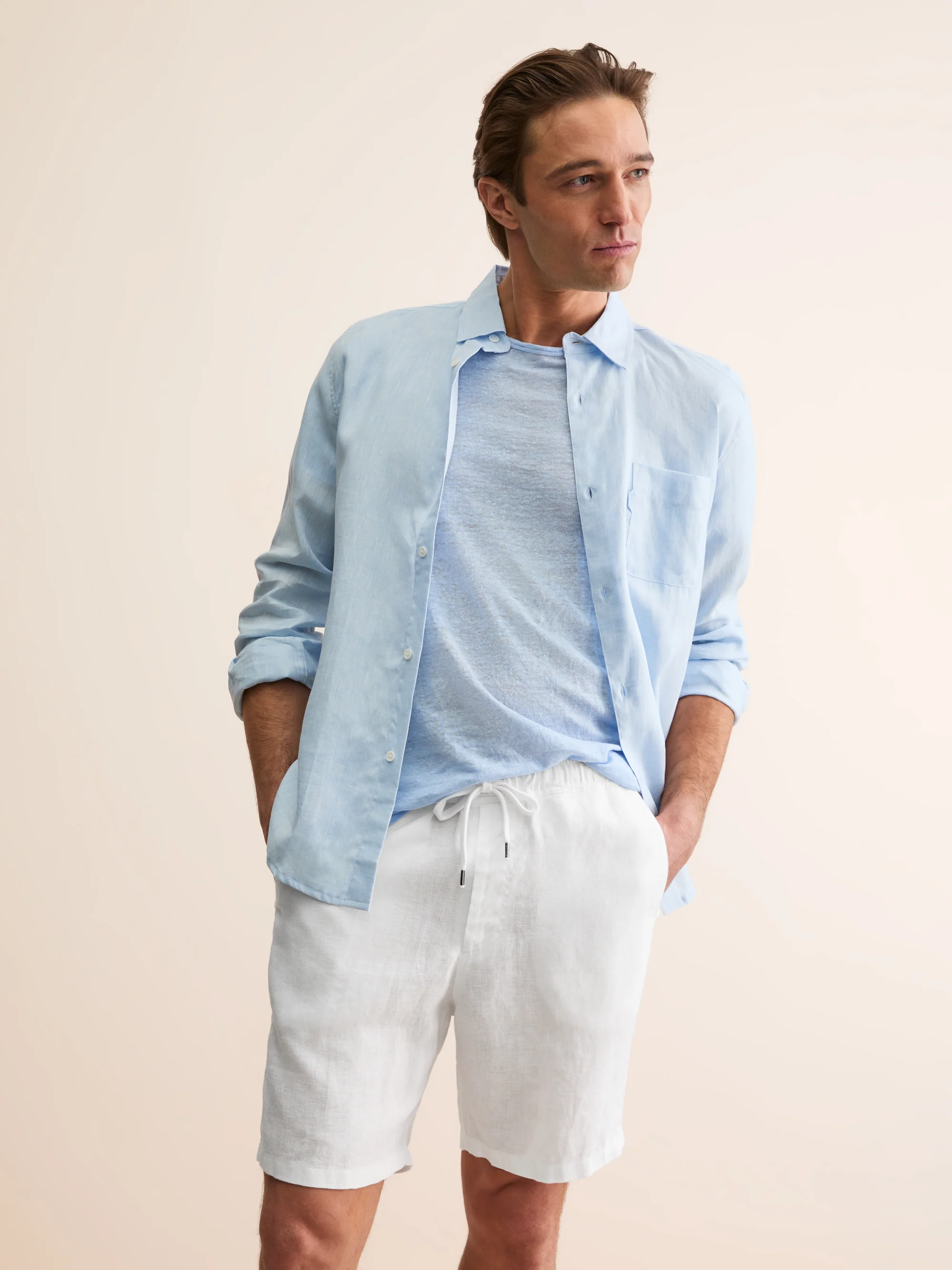 Men's Shorts Vienna Linen White - Image 7