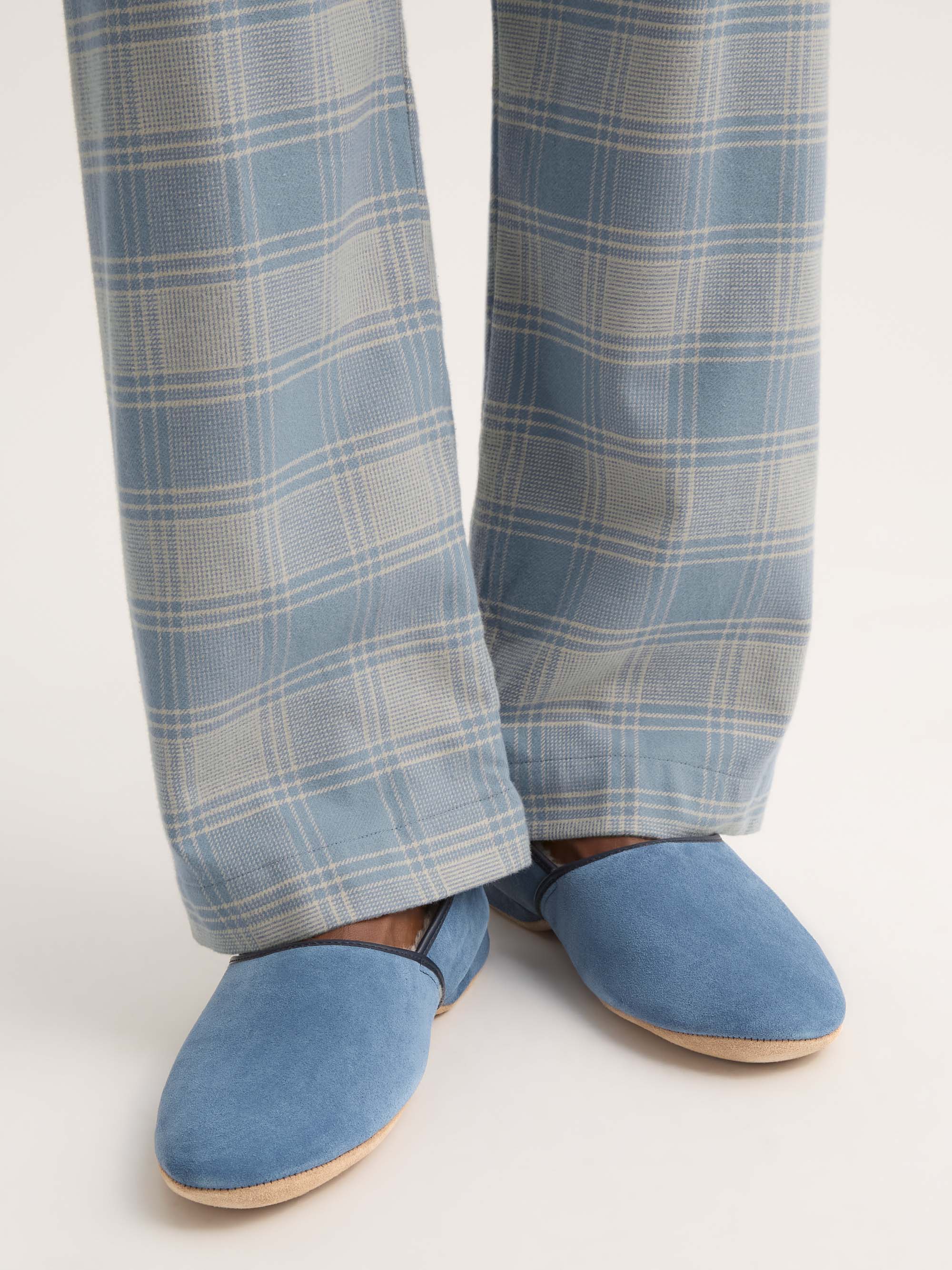 Men's Slippers Crawford Suede Sheepskin Blue - Image 3