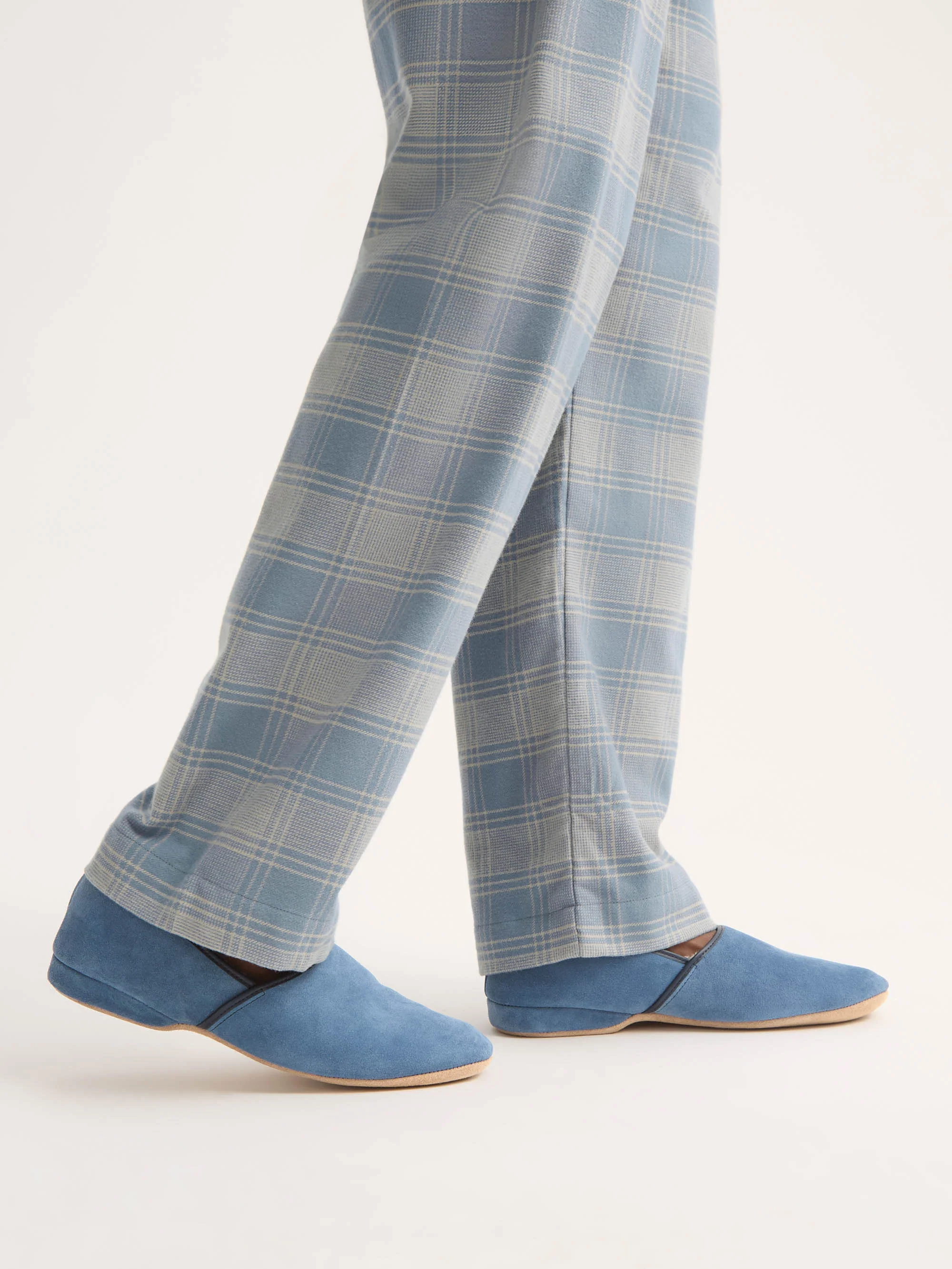 Men's Slippers Crawford Suede Sheepskin Blue - Image 4