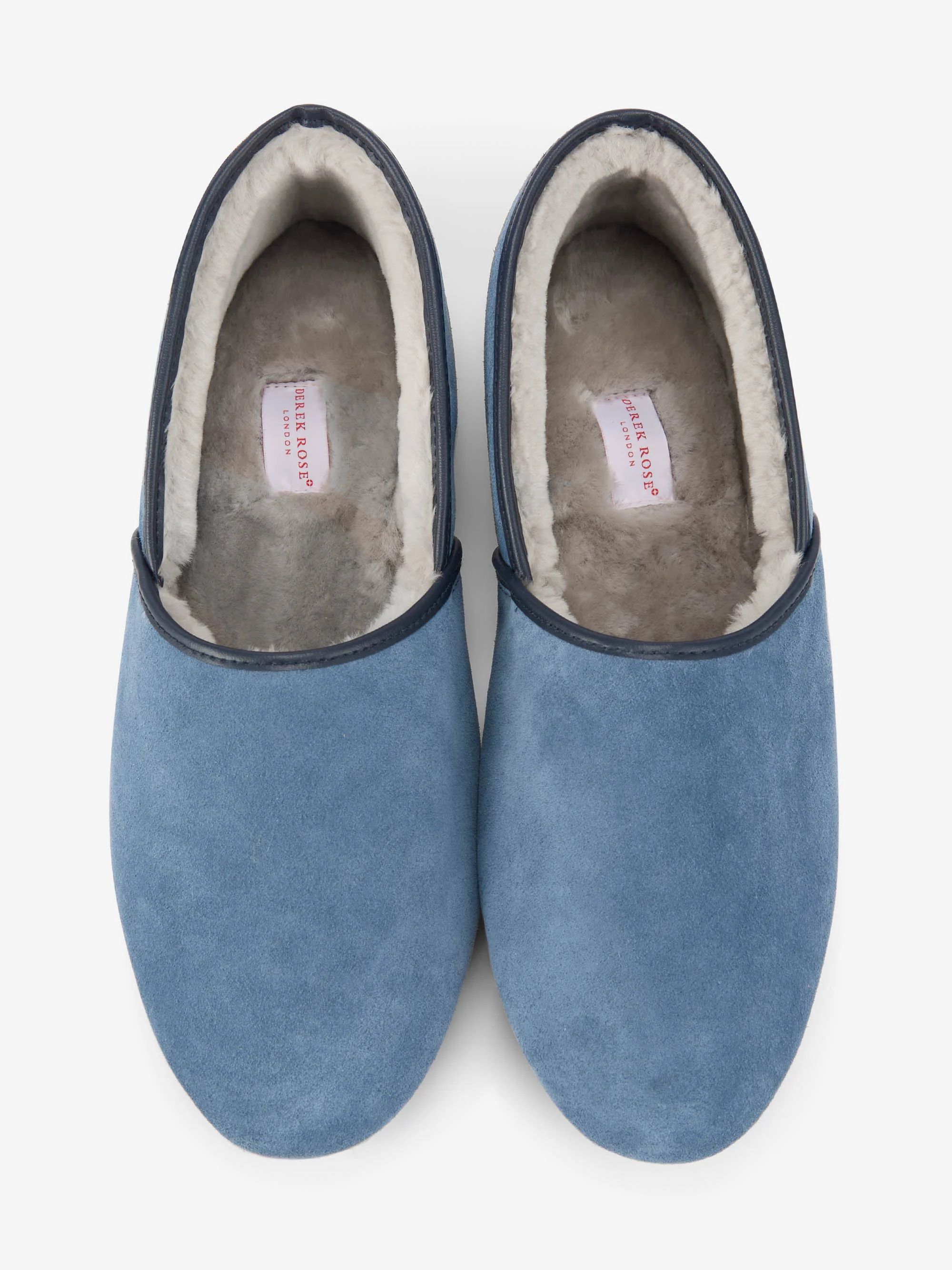 Men's Slippers Crawford Suede Sheepskin Blue - Image 5