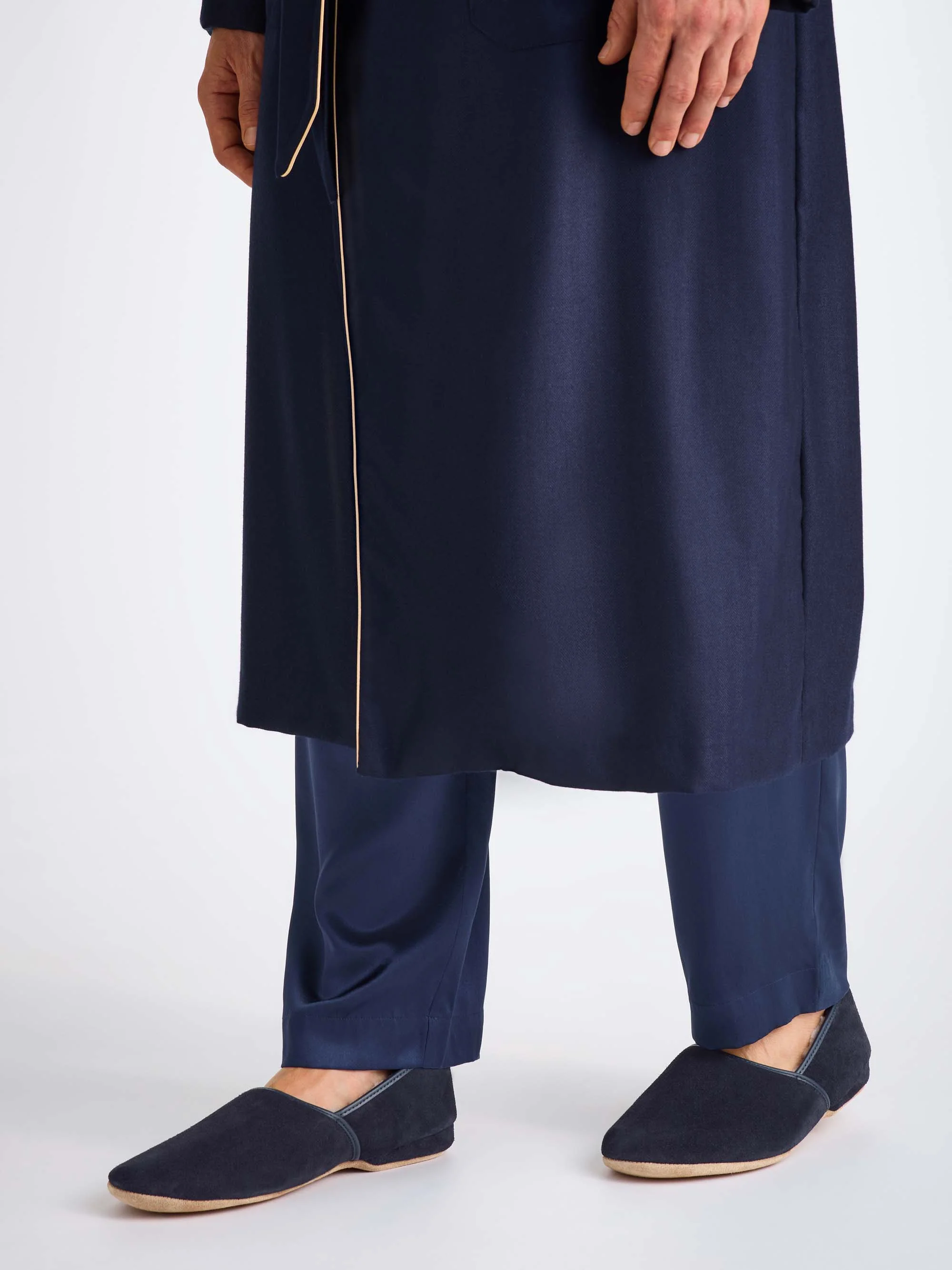 Men's Slippers Crawford Suede Sheepskin Navy - Image 3