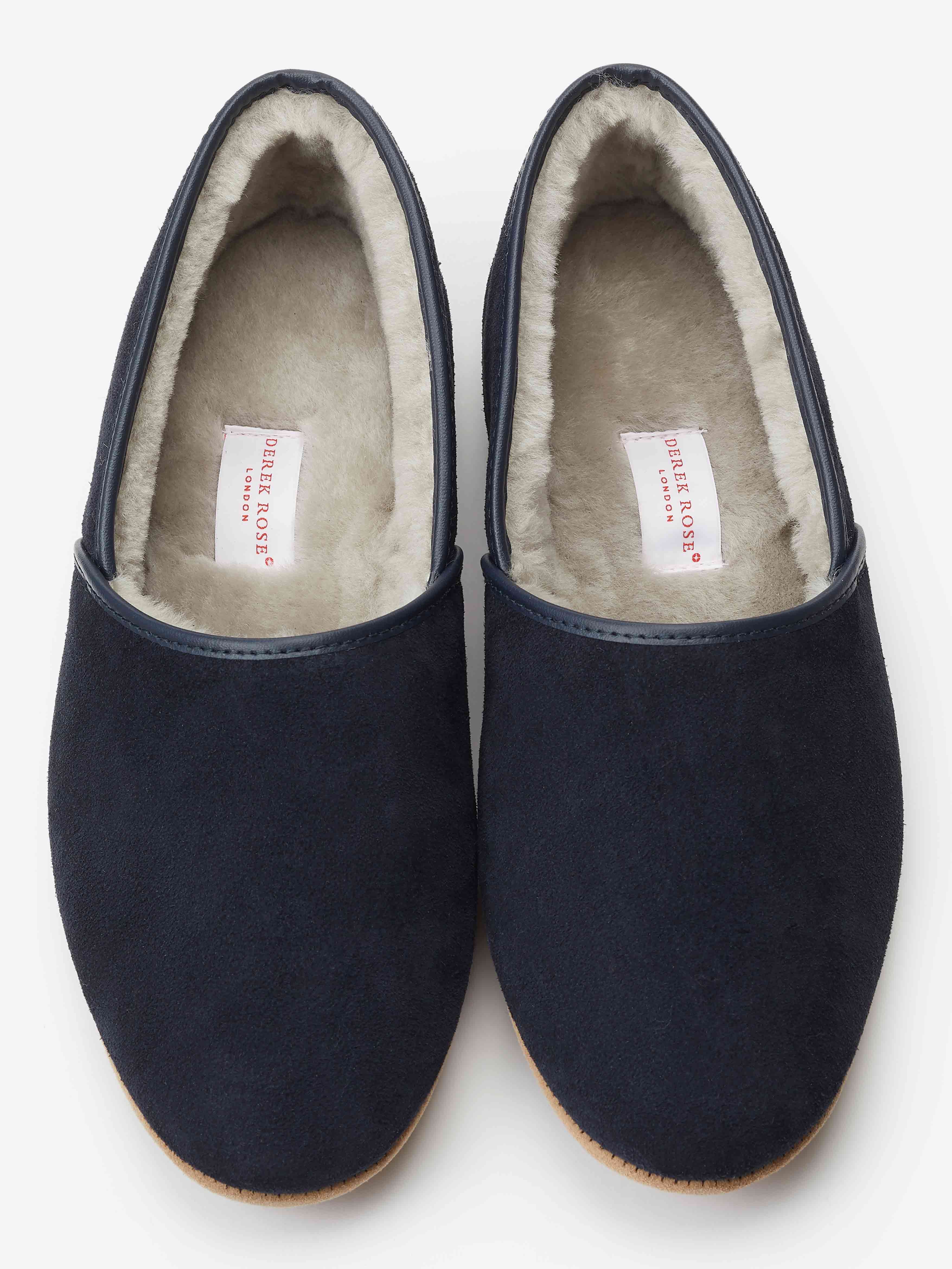 Men's Slippers Crawford Suede Sheepskin Navy - Image 6