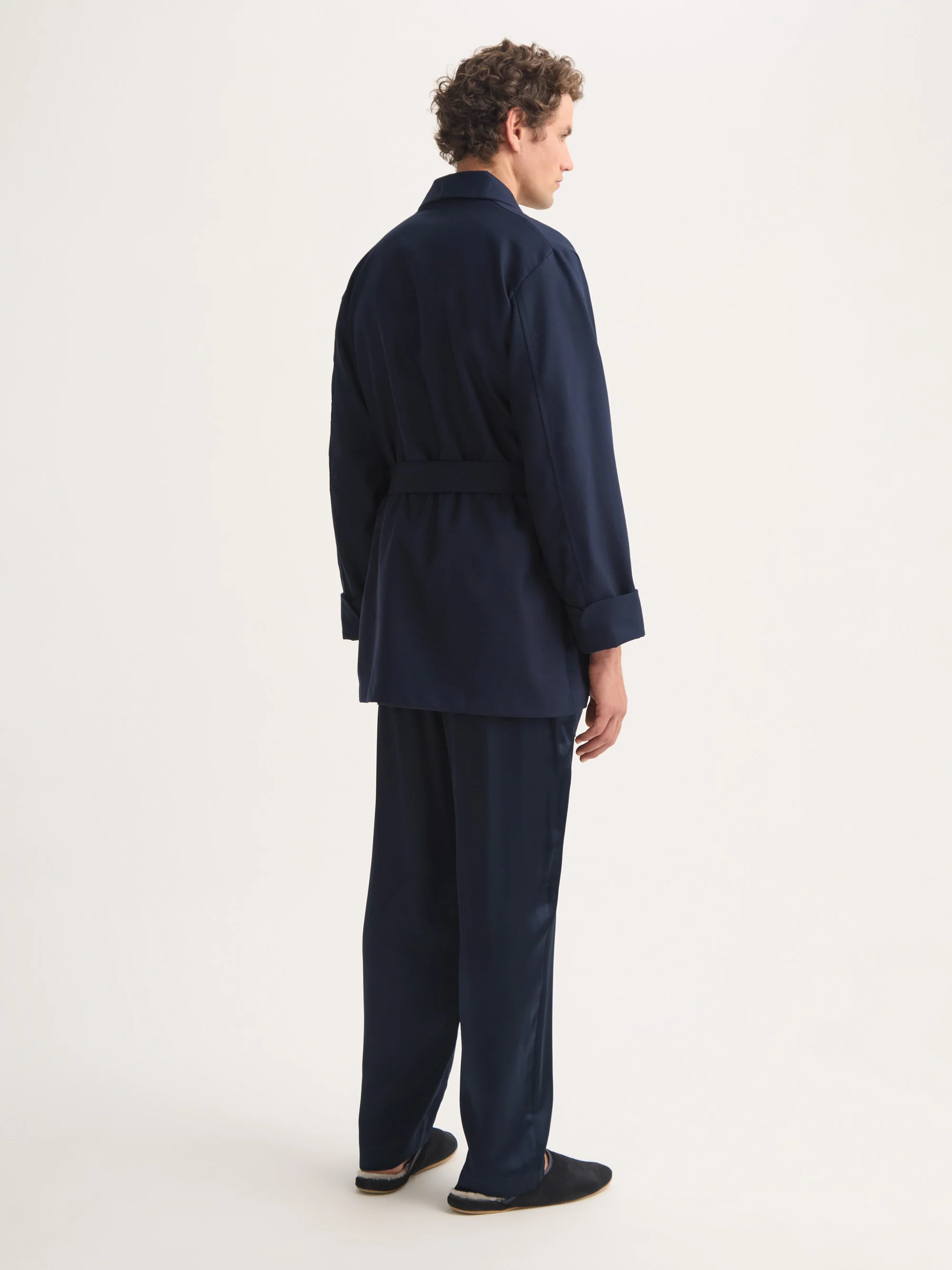 Men's Smoking Jacket Westminster 2 Wool Navy - Image 3