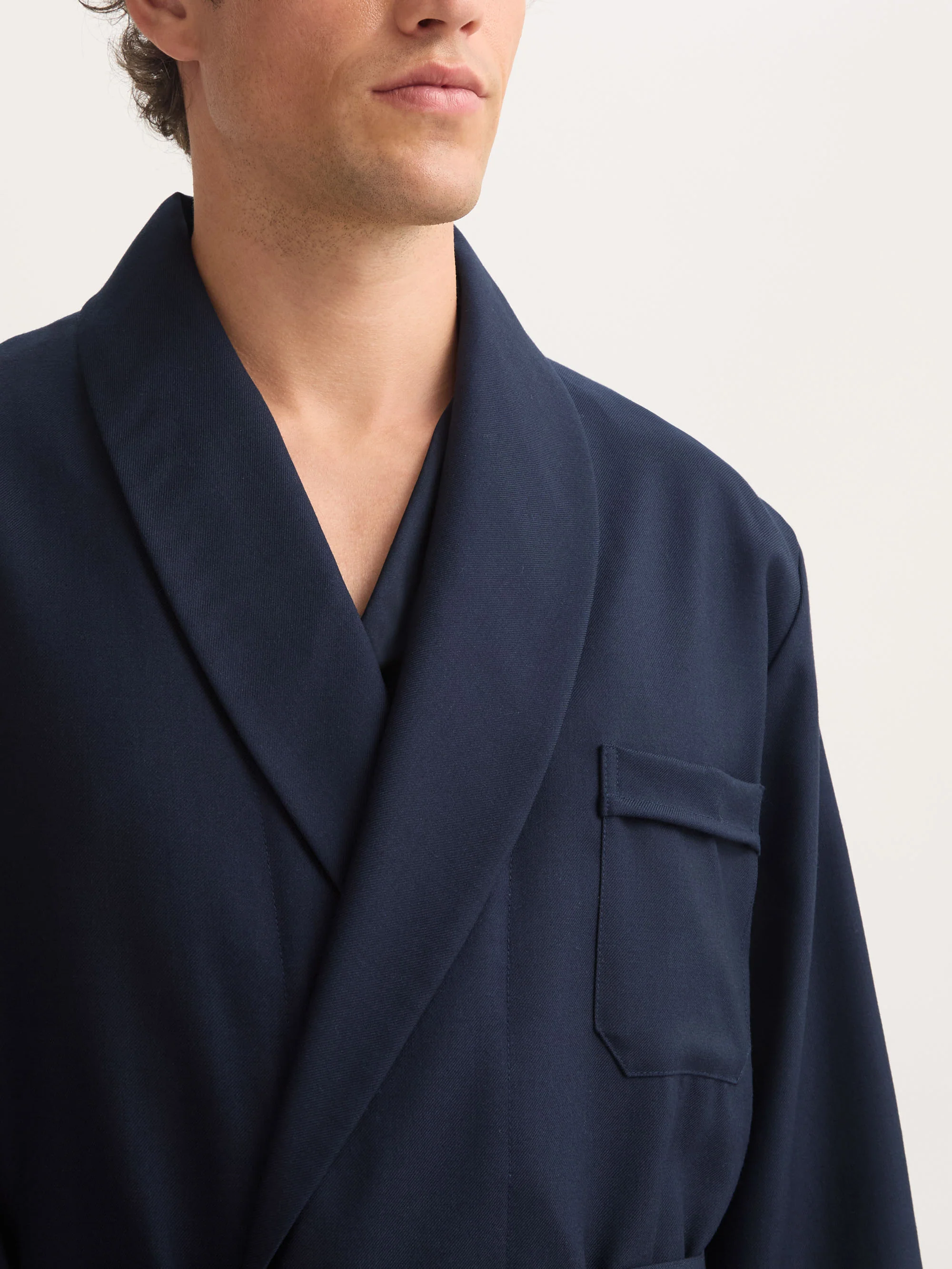 Men's Smoking Jacket Westminster 2 Wool Navy - Image 4