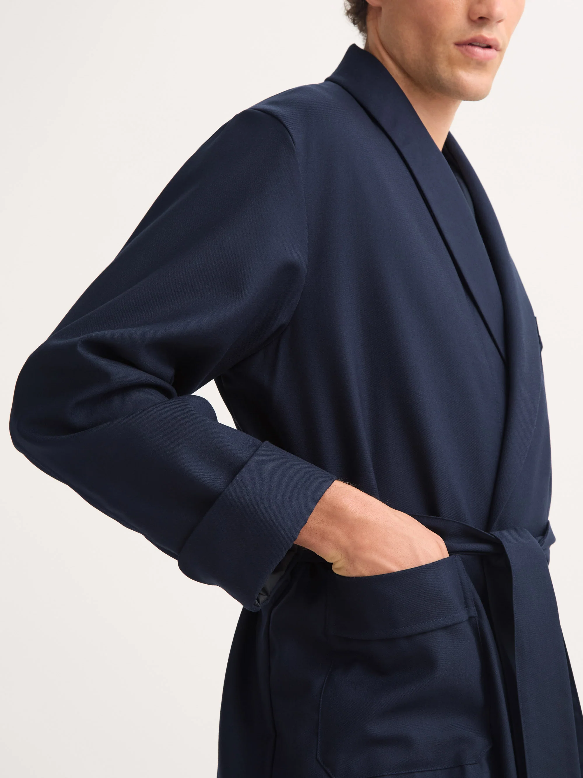 Men's Smoking Jacket Westminster 2 Wool Navy - Image 6