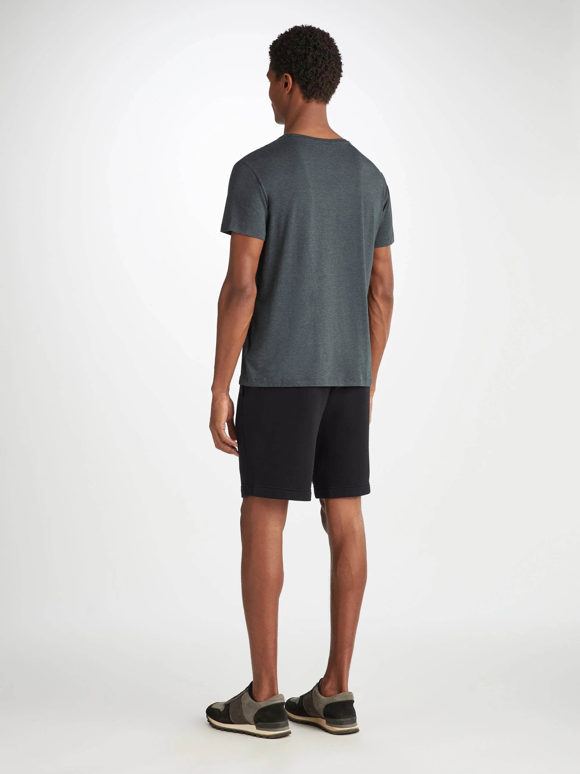 Men's Sweat Shorts Quinn Cotton Modal Black - Image 4
