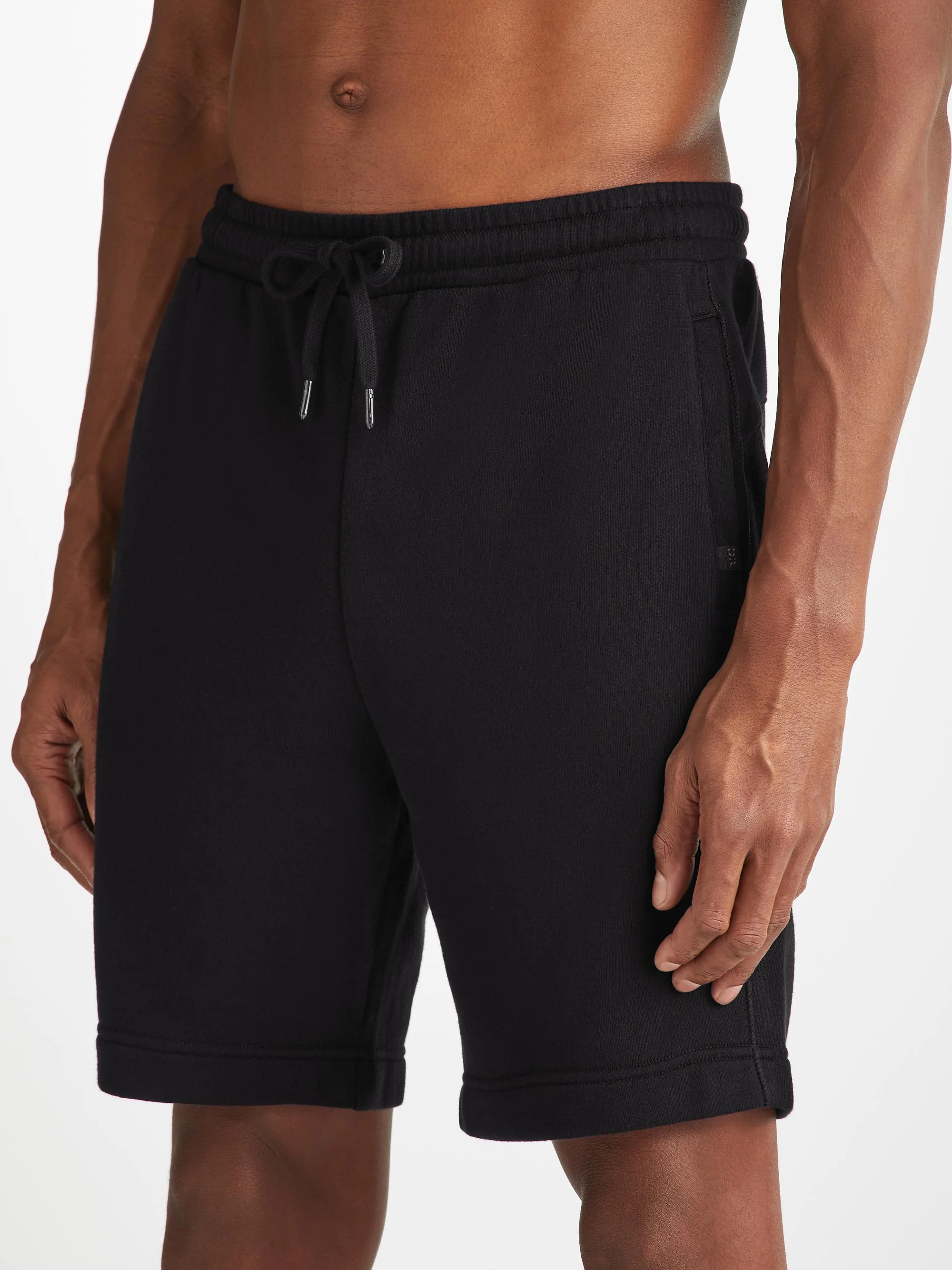 Men's Sweat Shorts Quinn Cotton Modal Black - Image 5