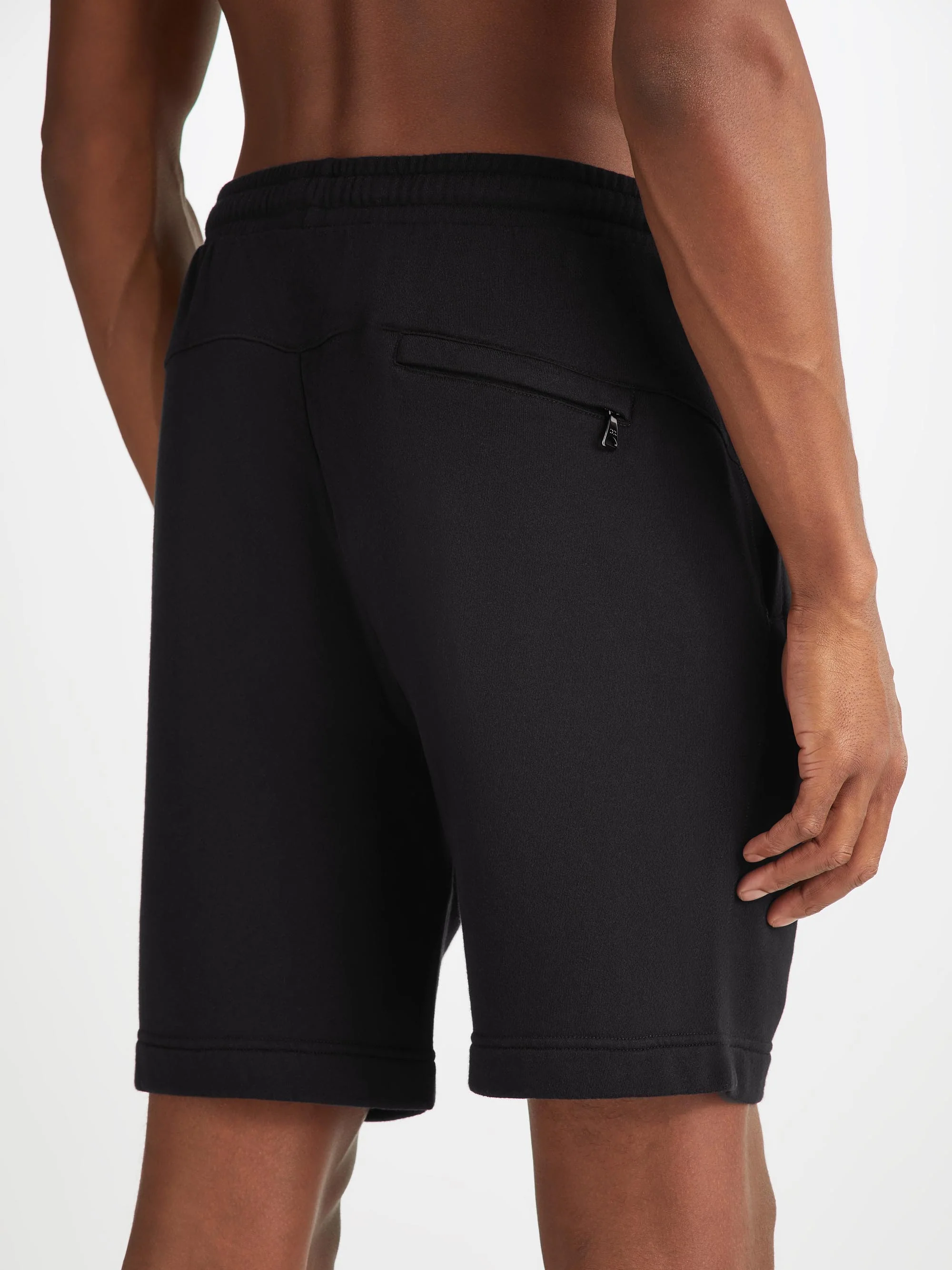 Men's Sweat Shorts Quinn Cotton Modal Black - Image 7