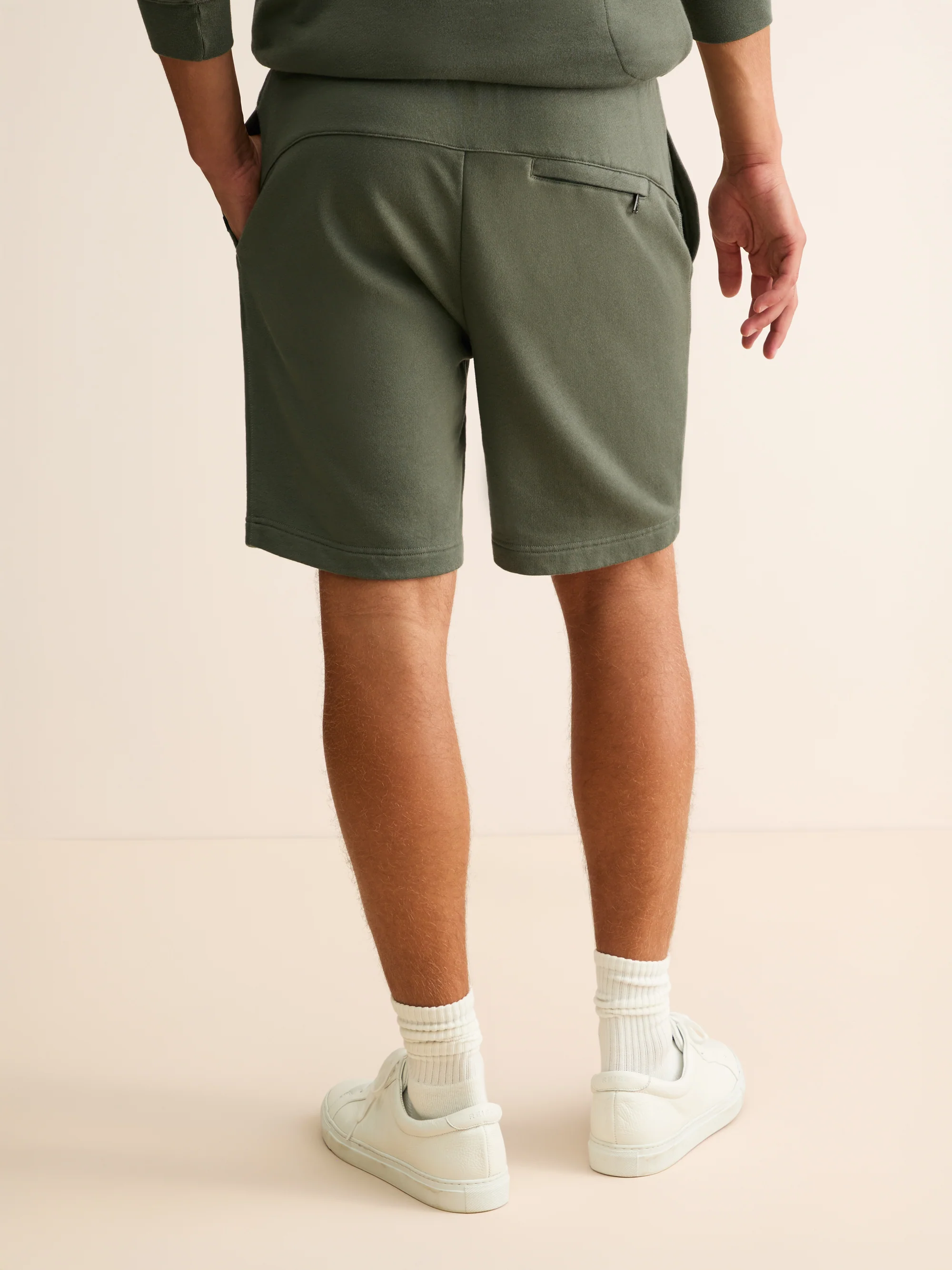 Men's Sweat Shorts Quinn Cotton Modal Khaki - Image 2