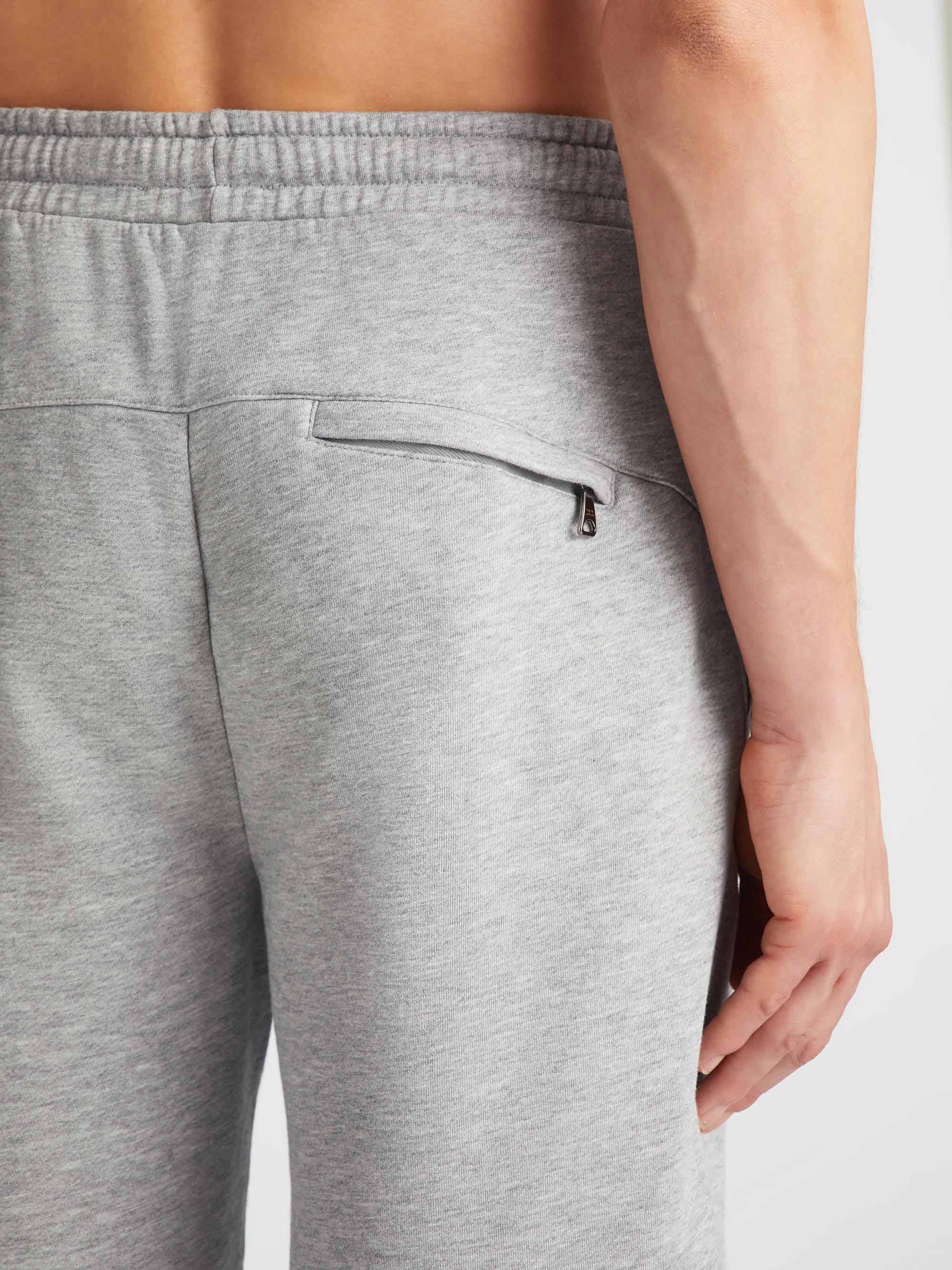 Men's Sweat Shorts Quinn Cotton Modal Silver - Image 6