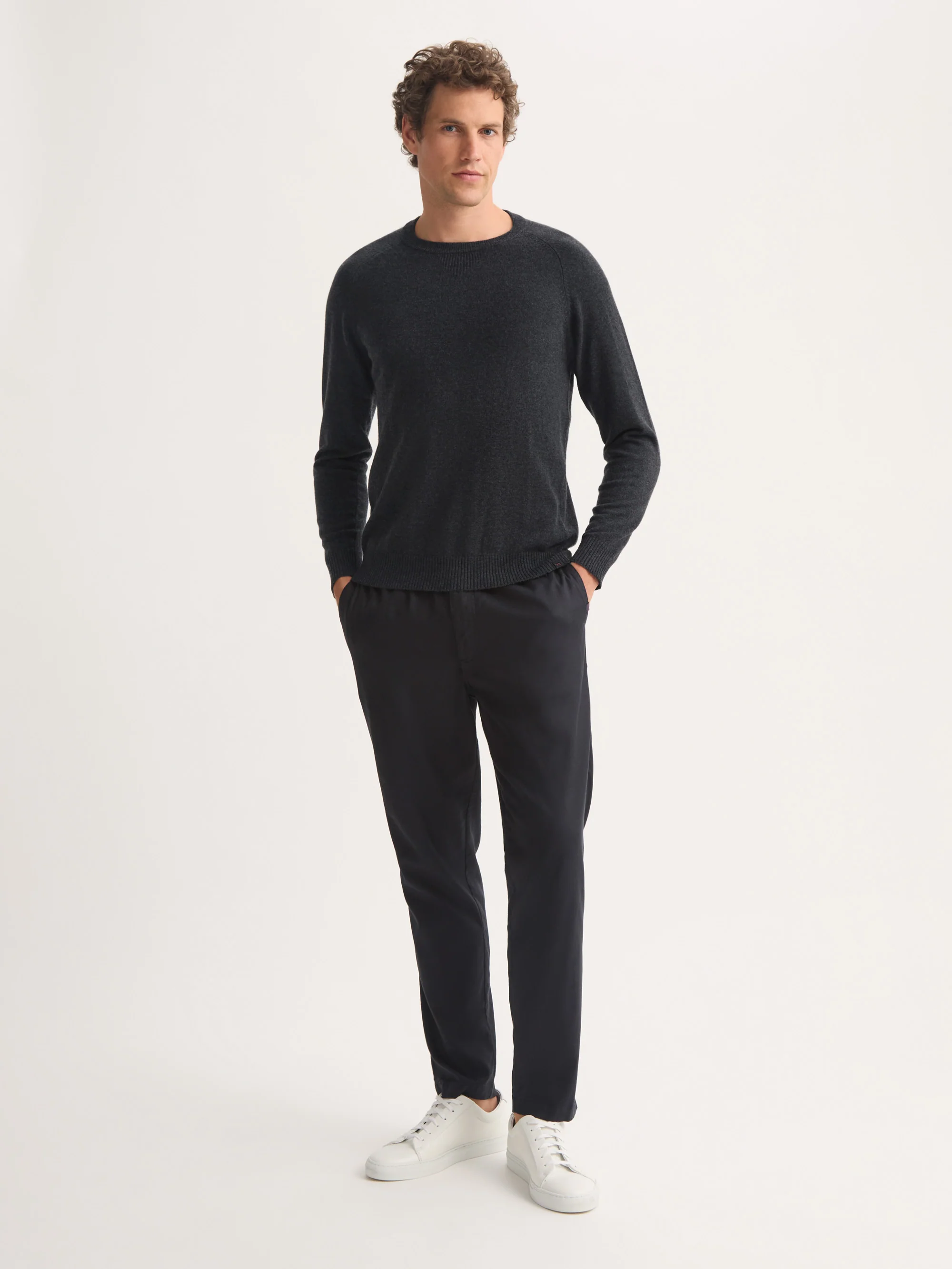 Men's Sweater Finley Cashmere Charcoal - Image 3