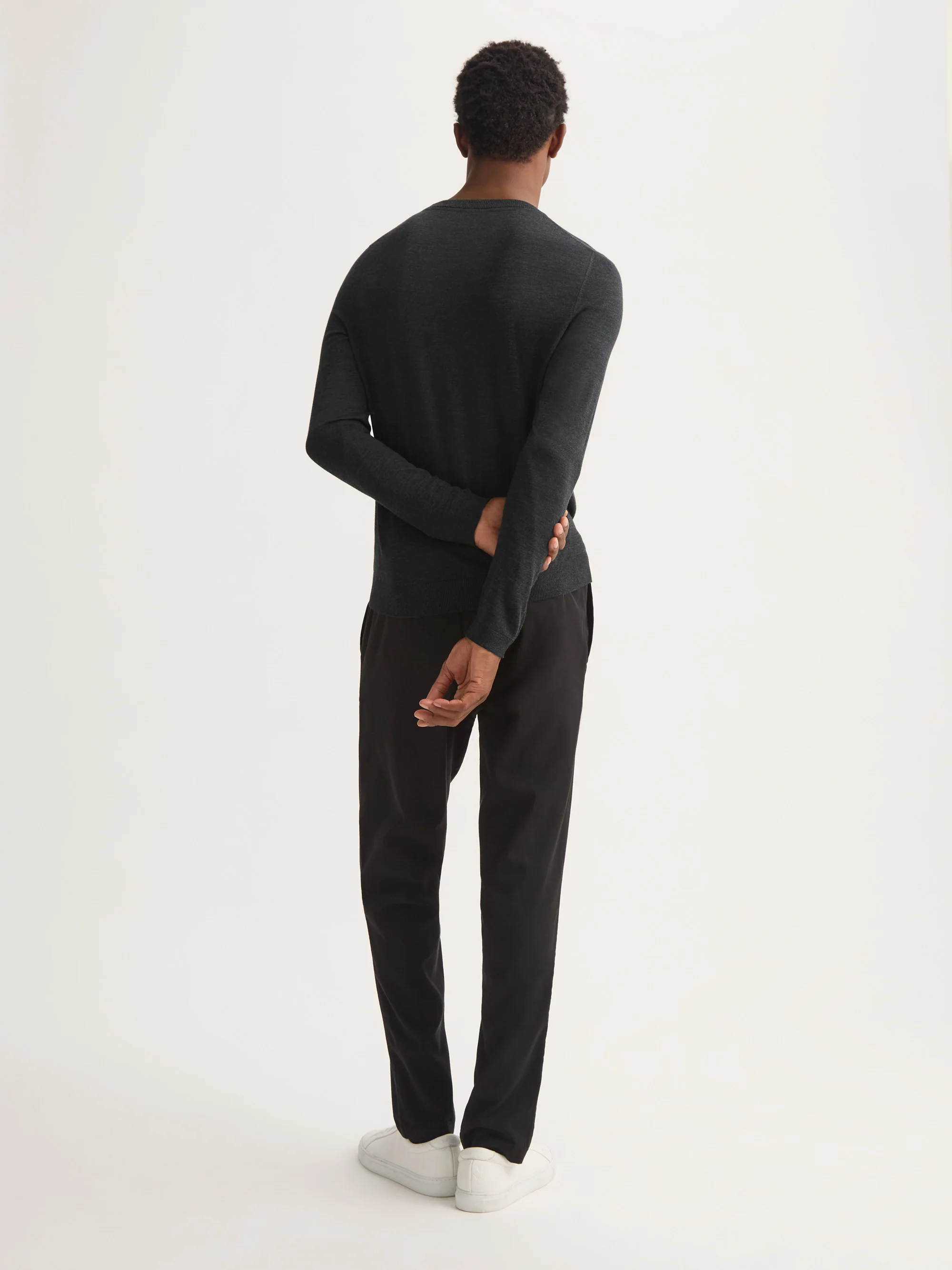 Men's Sweater Orson Merino Wool Charcoal - Image 3