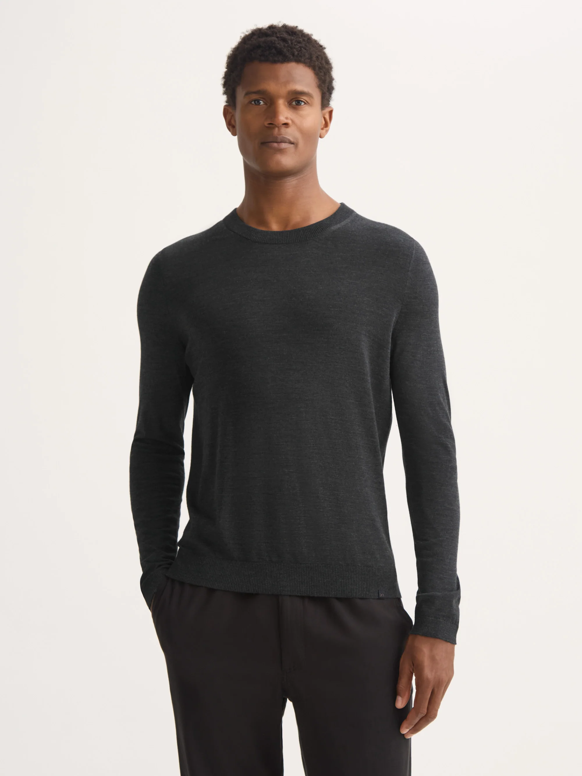 Men's Sweater Orson Merino Wool Charcoal - Image 7