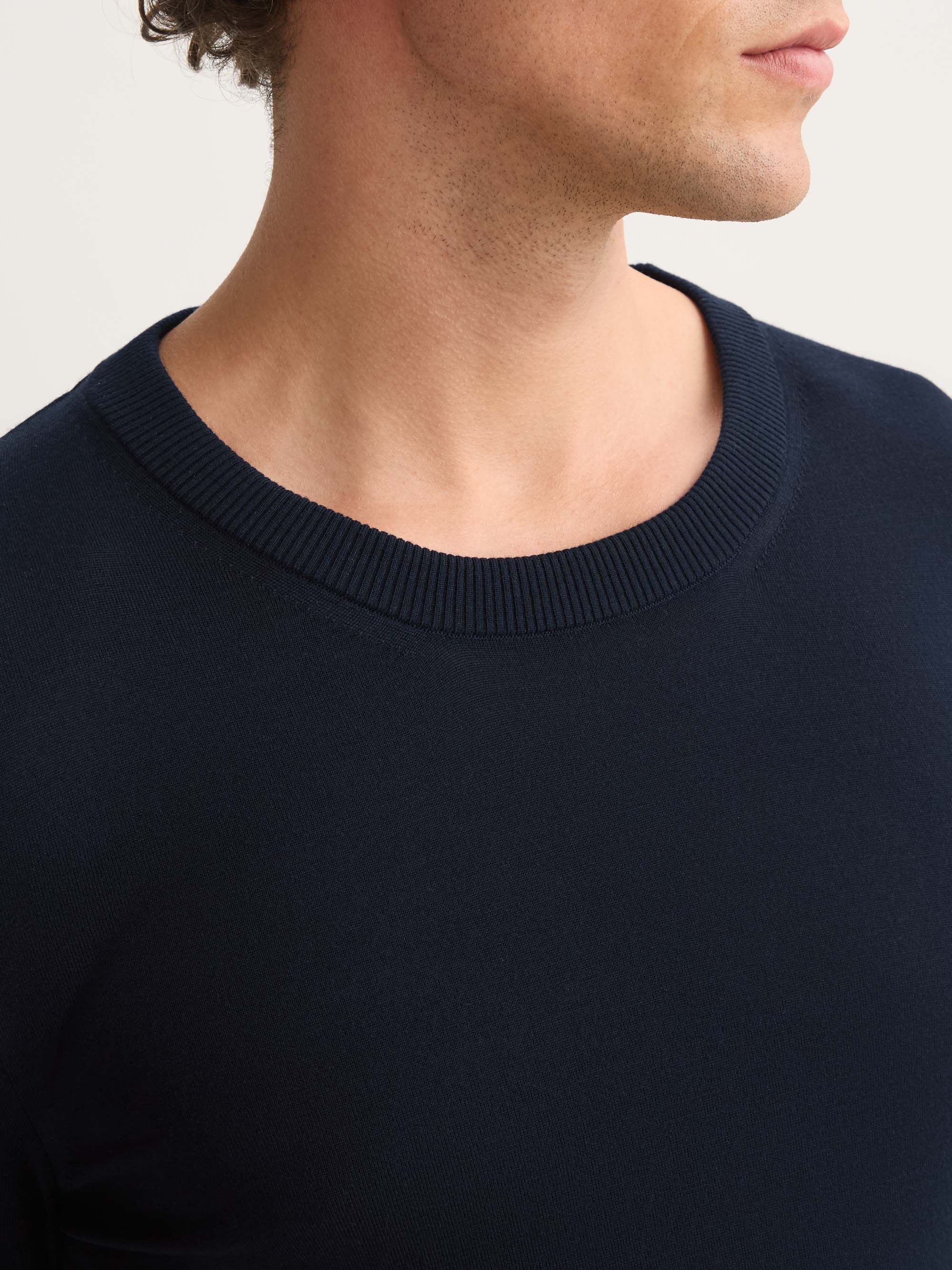 Men's Sweater Orson Merino Wool Navy - Image 5