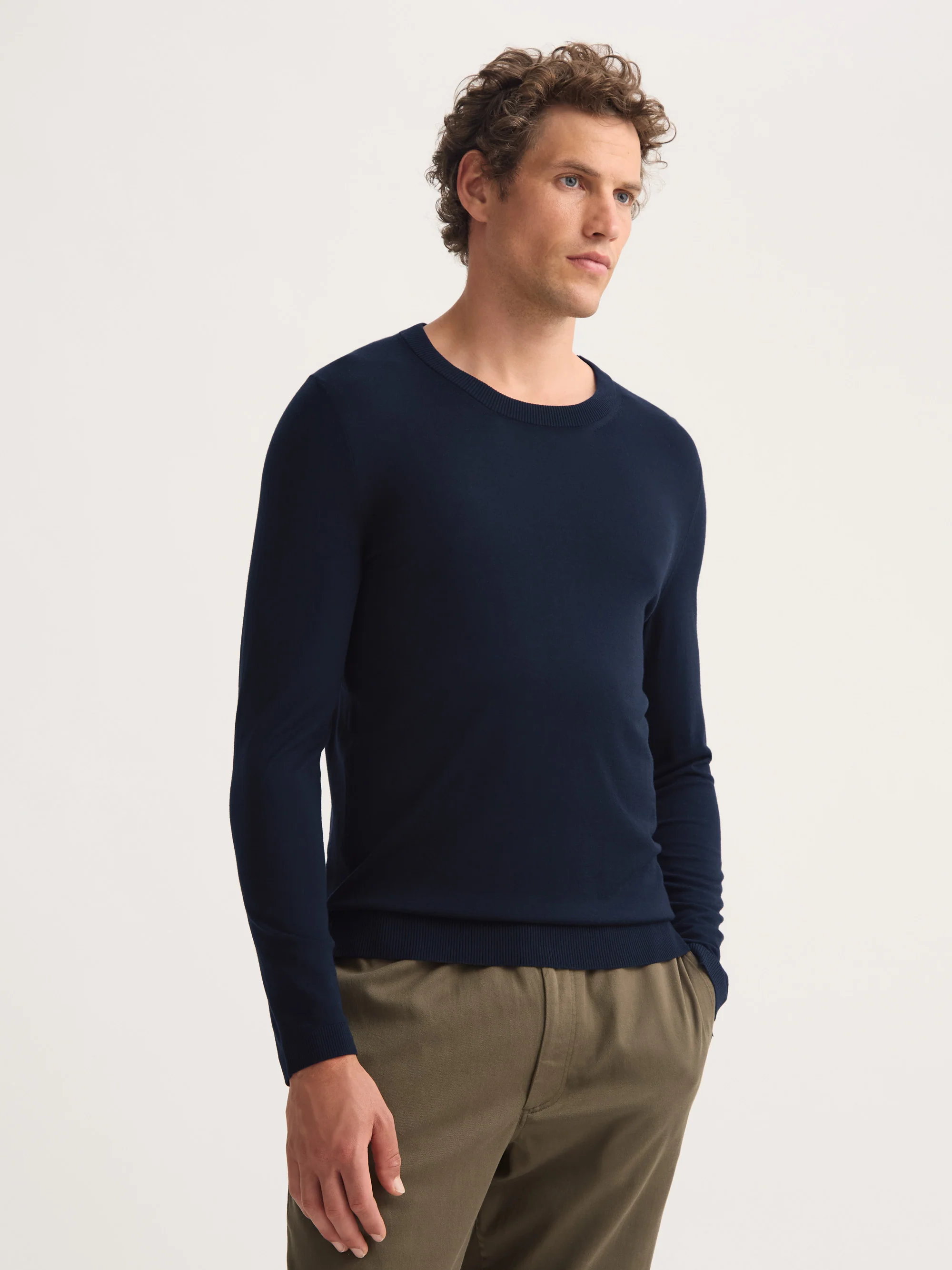 Men's Sweater Orson Merino Wool Navy - Image 6